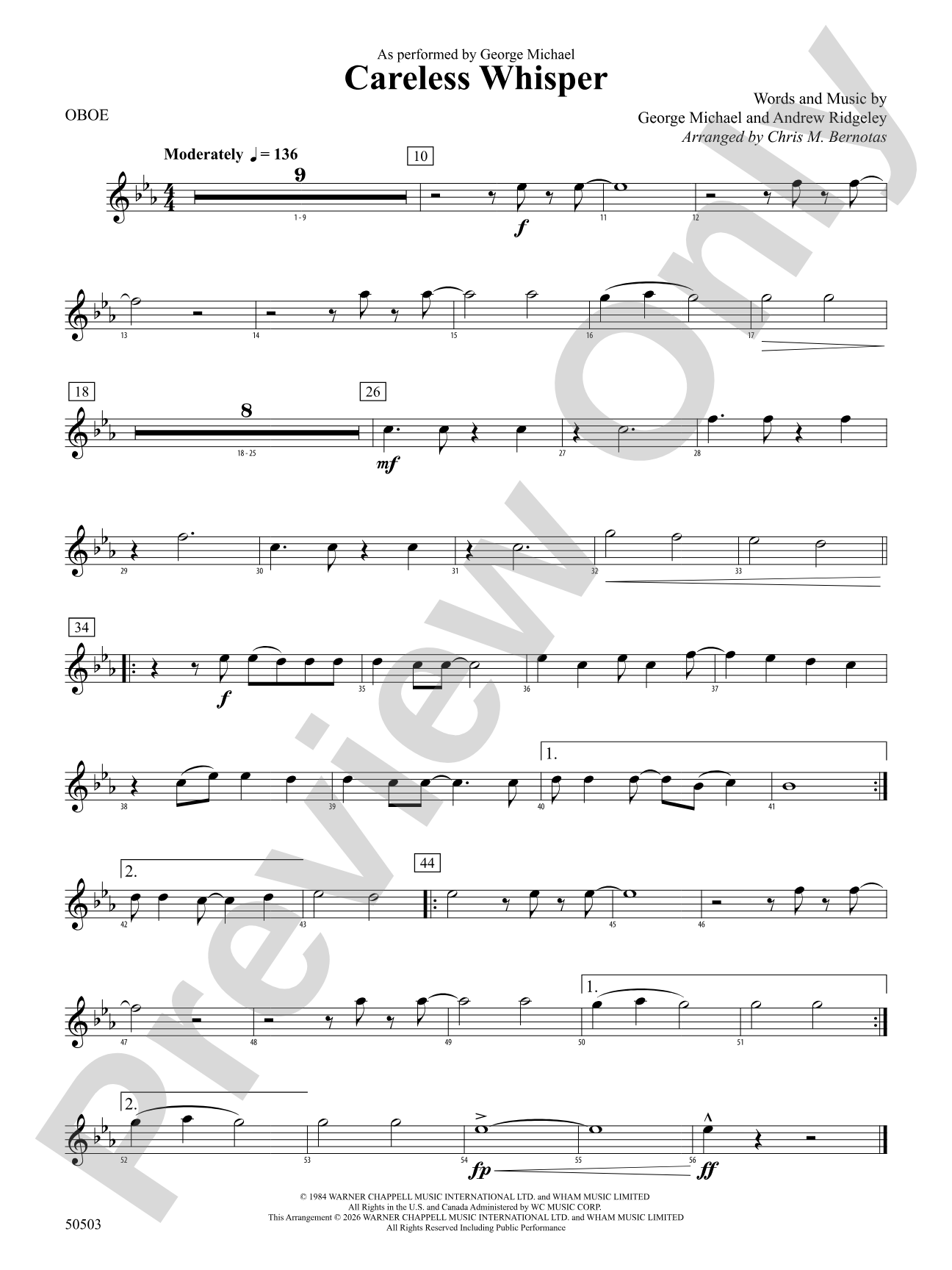 Careless Whisper: Oboe