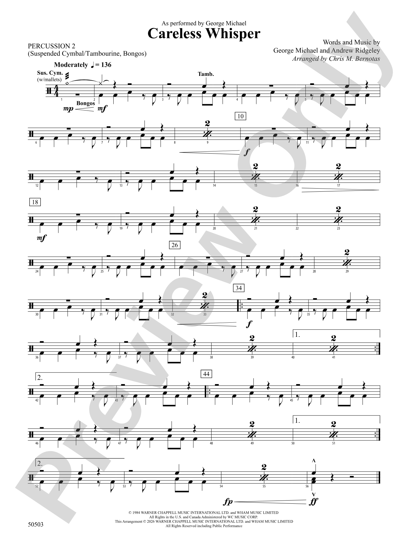 Careless Whisper: 2nd Percussion