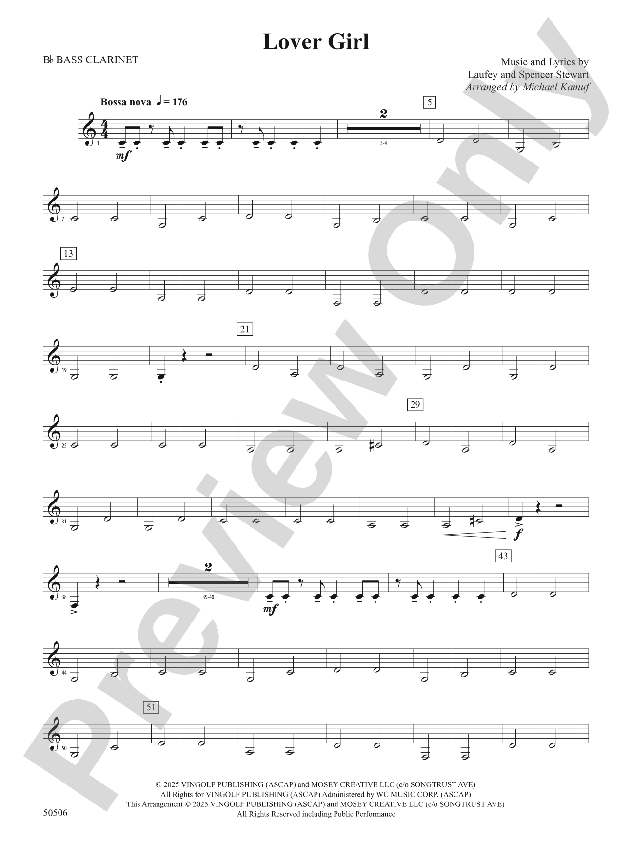 Lover Girl: B-flat Bass Clarinet