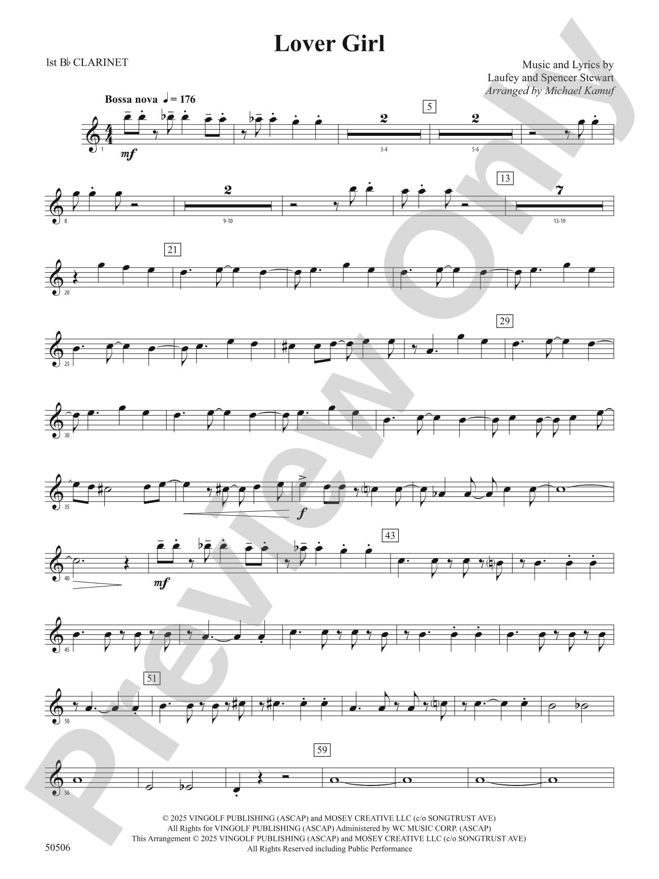 Lover Girl: 1st B-flat Clarinet