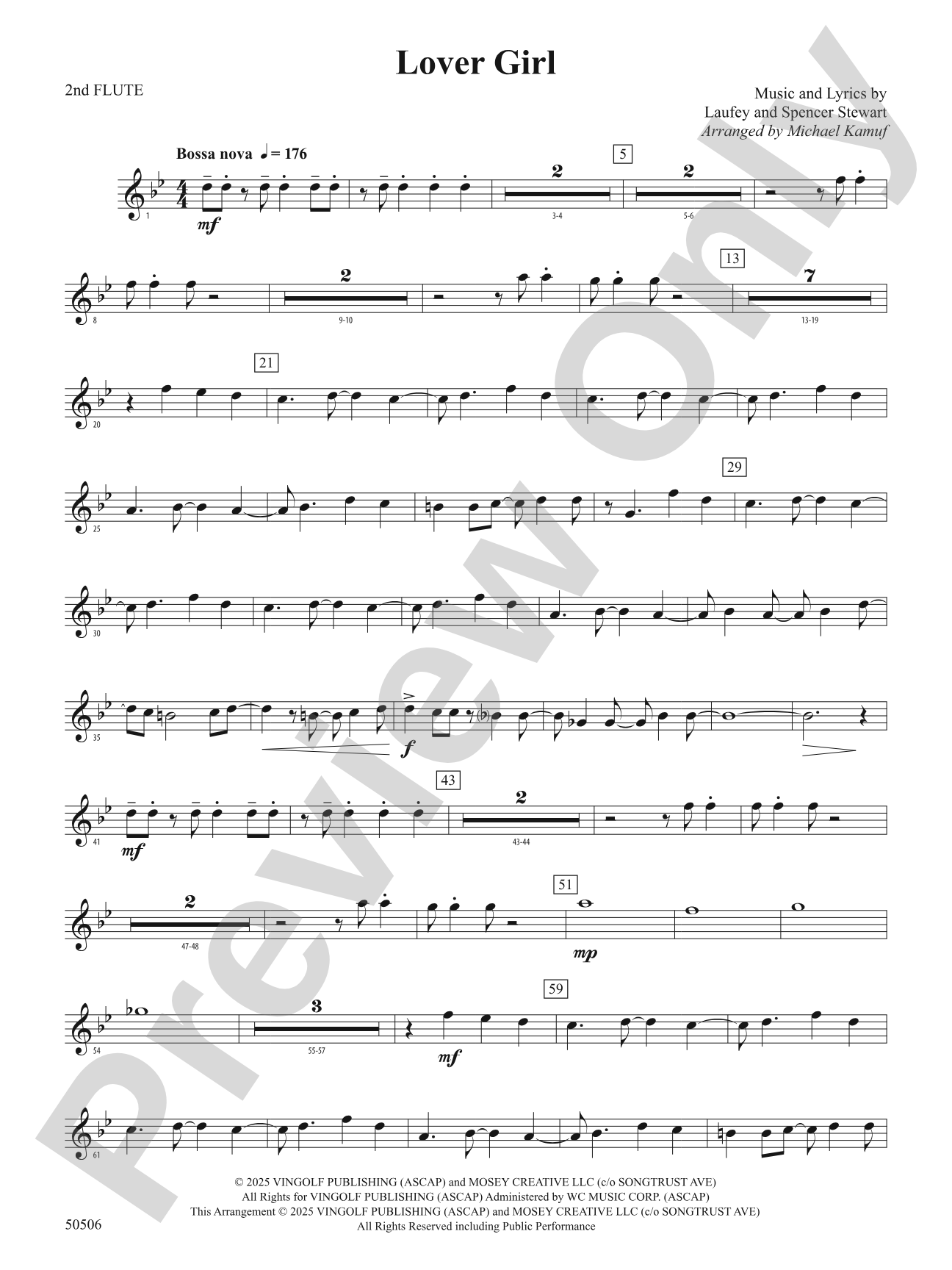 Lover Girl: 2nd Flute