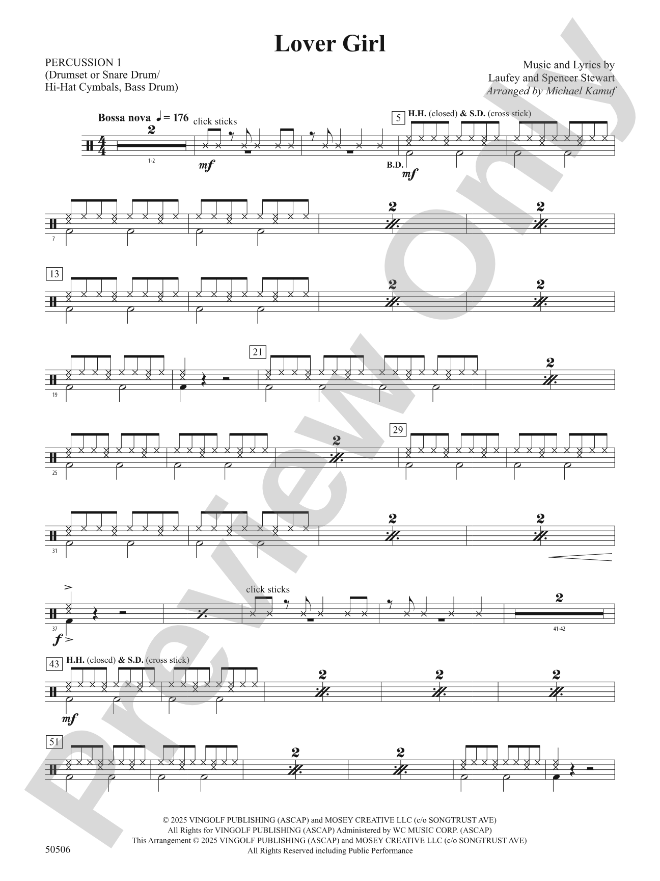 Lover Girl: 1st Percussion