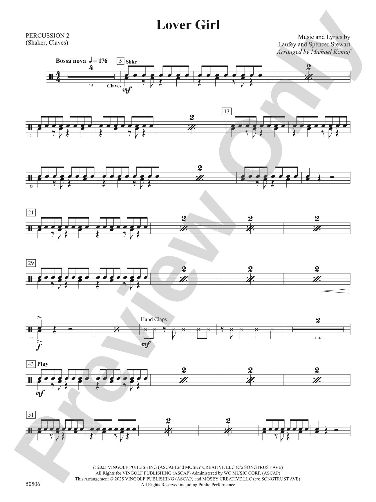 Lover Girl: 2nd Percussion