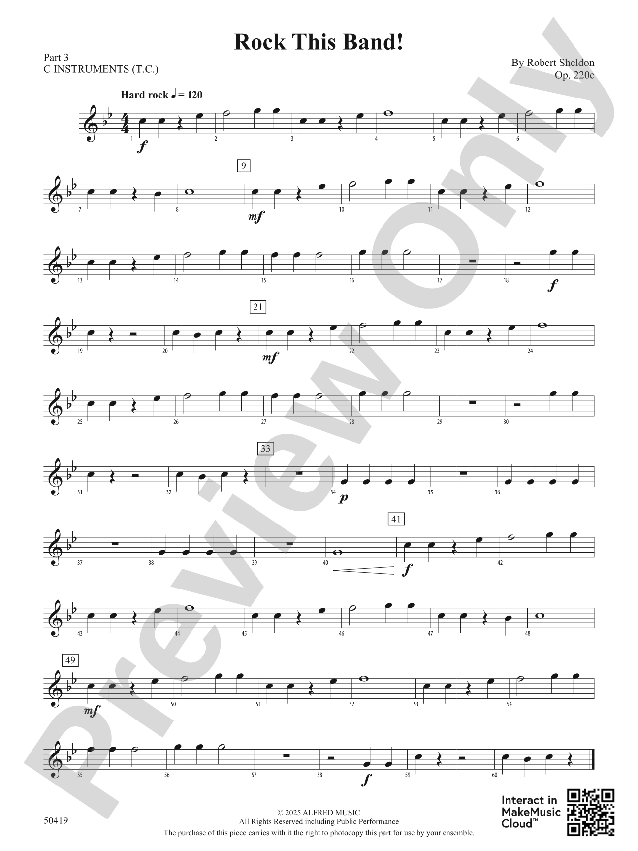 Rock This Band!: Part 3 - C Instruments (T.C.)