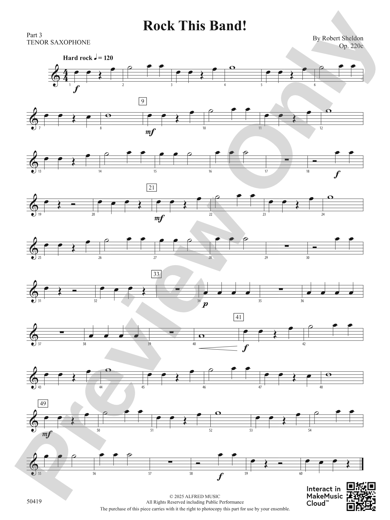 Rock This Band!: Part 3 - Tenor Saxophone