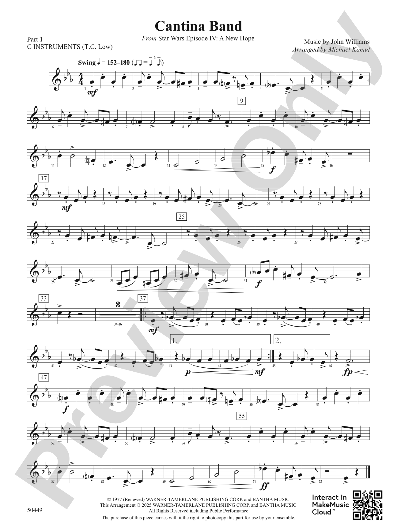 Cantina Band: Part 1 - C Instruments (T.C. Low)