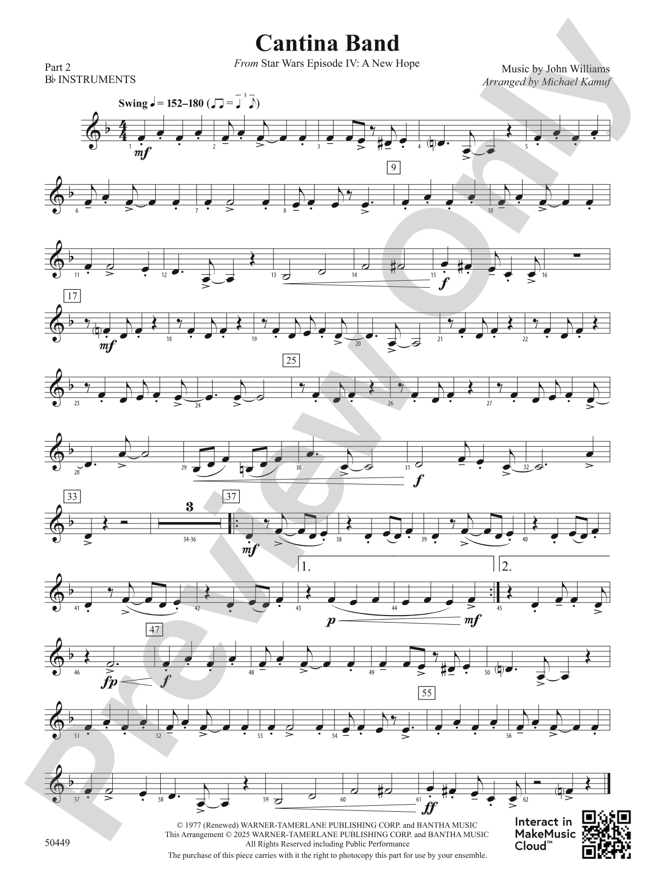 Cantina Band: Part 2 - B-flat Instruments