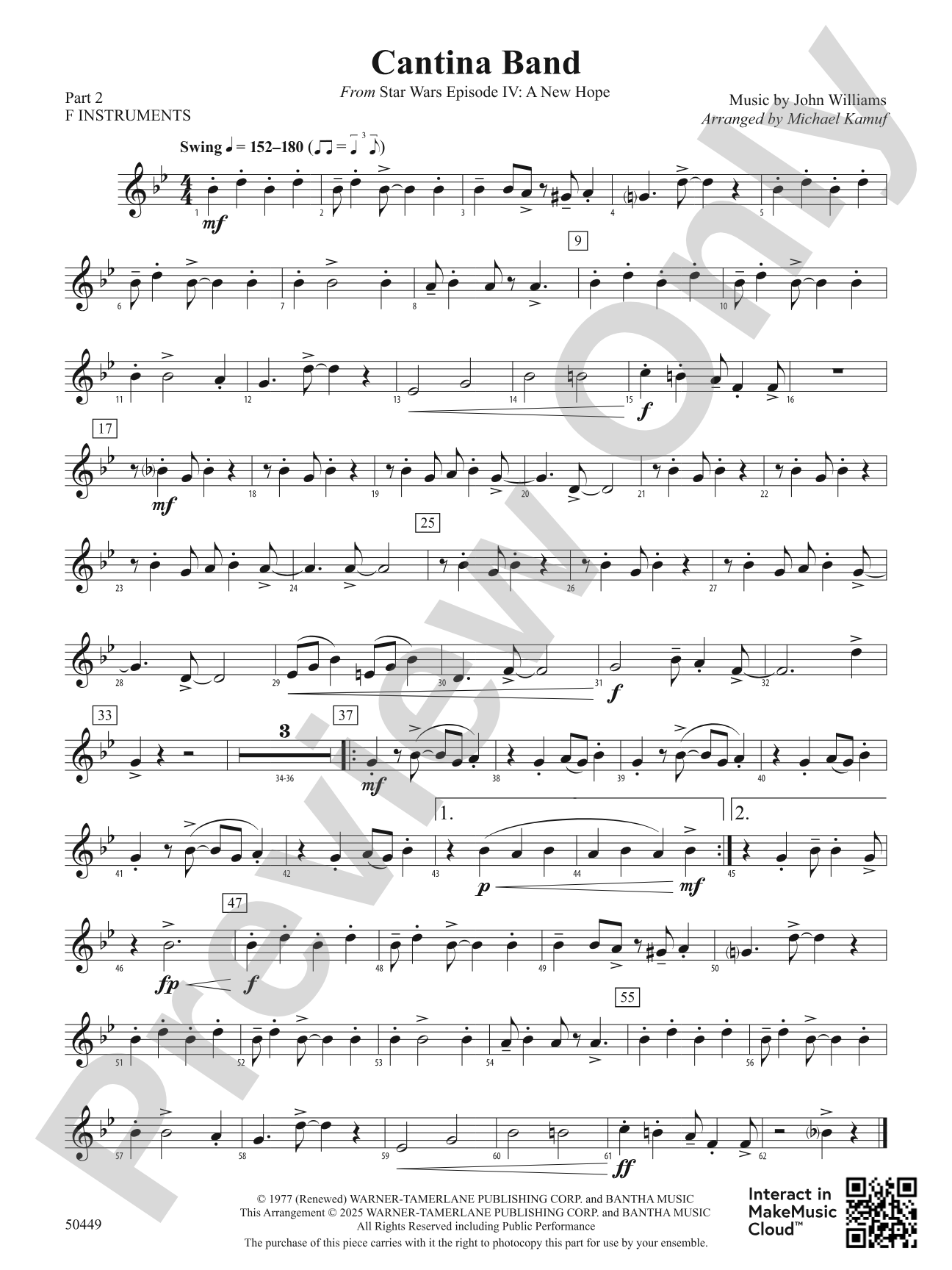 Cantina Band: Part 2 - F Instruments