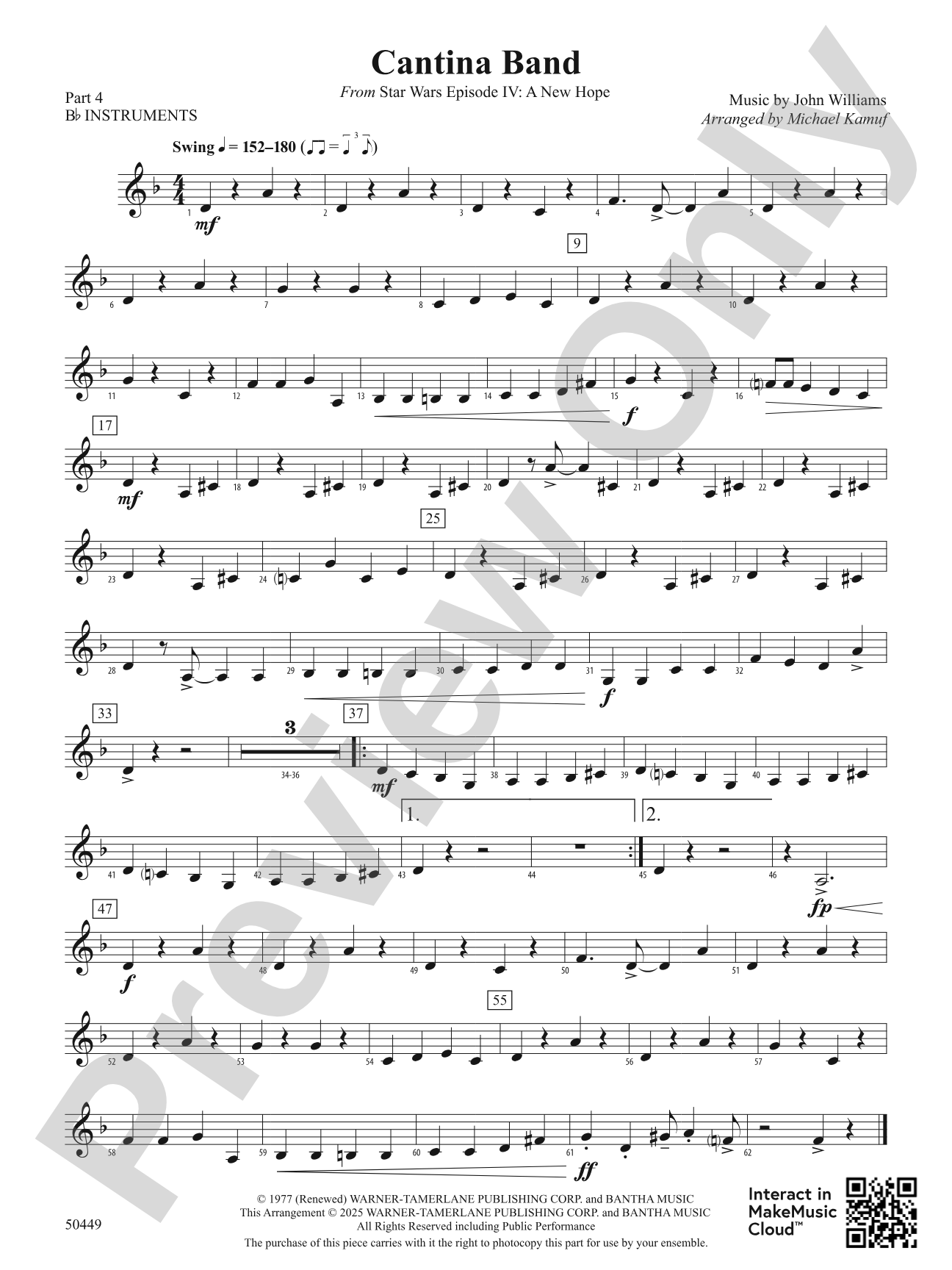 Cantina Band: Part 4 - B-flat Instruments