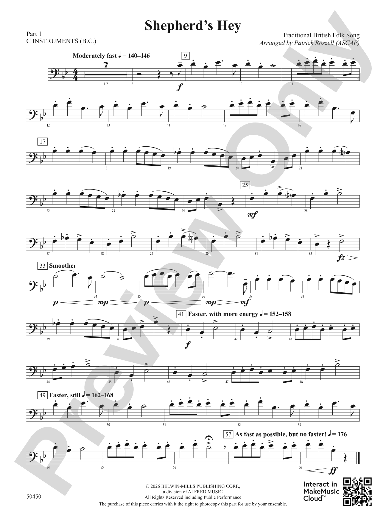 Shepherd's Hey: Part 1 - C Instruments (B.C.)