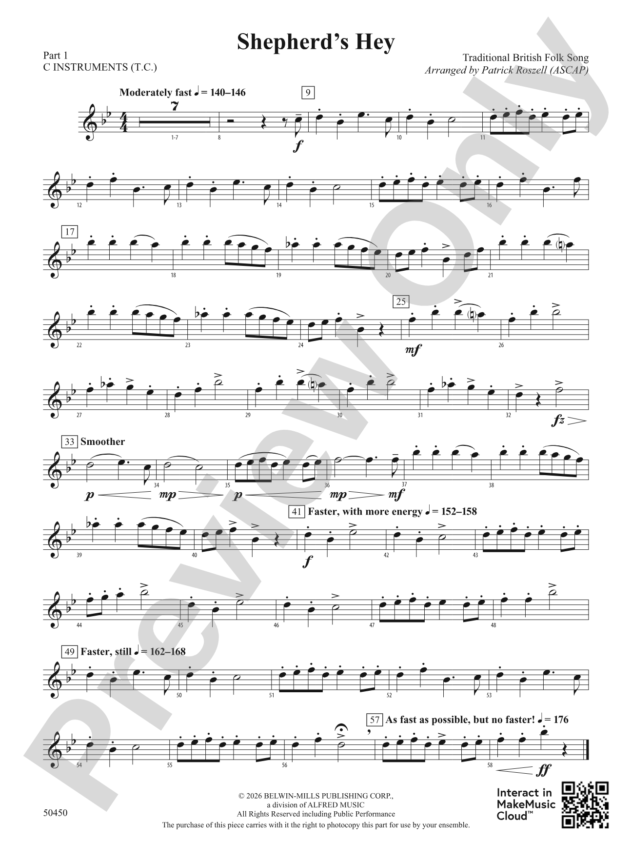 Shepherd's Hey: Part 1 - C Instruments (T.C.)