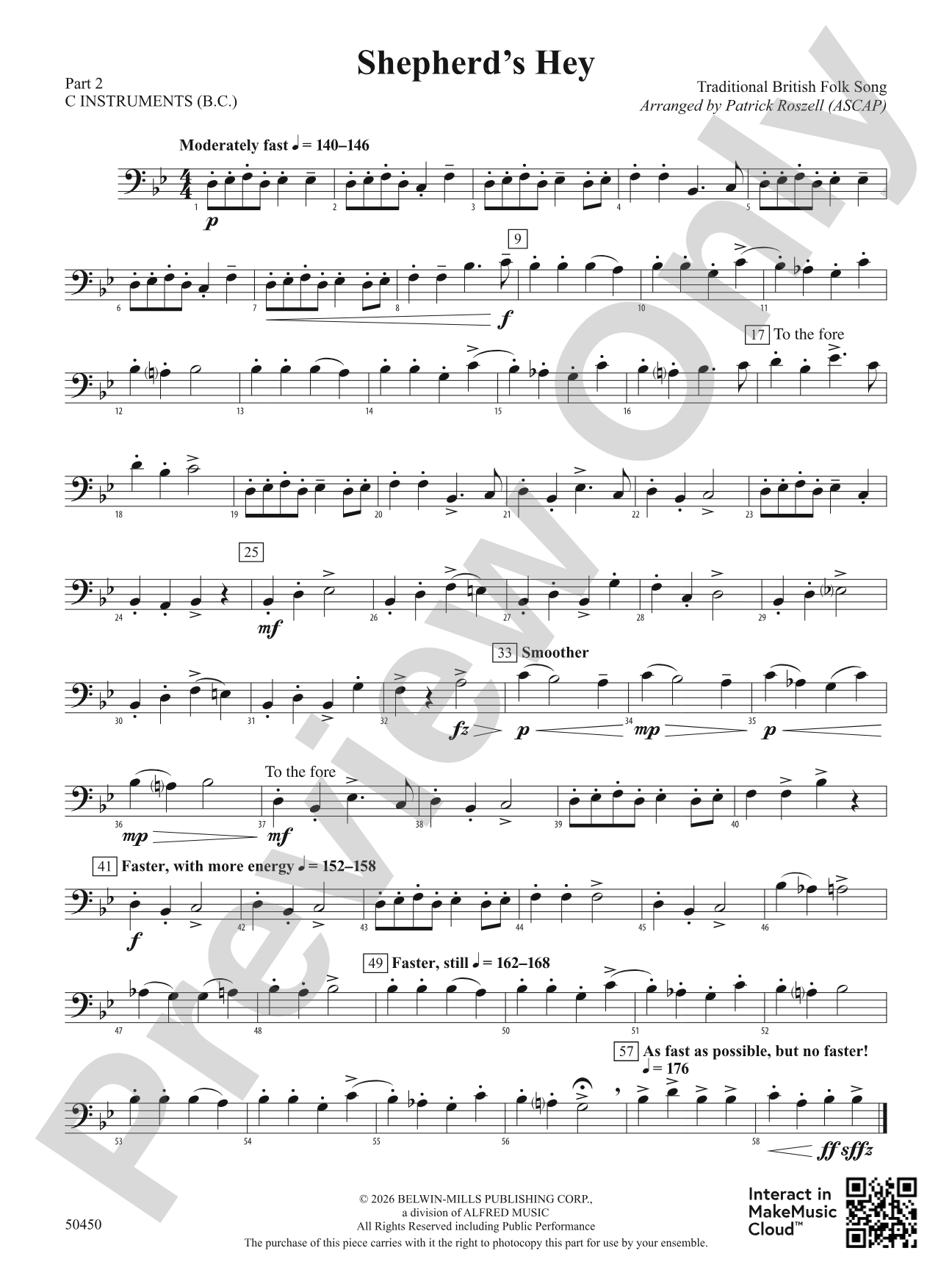 Shepherd's Hey: Part 2 - C Instruments (B.C.)