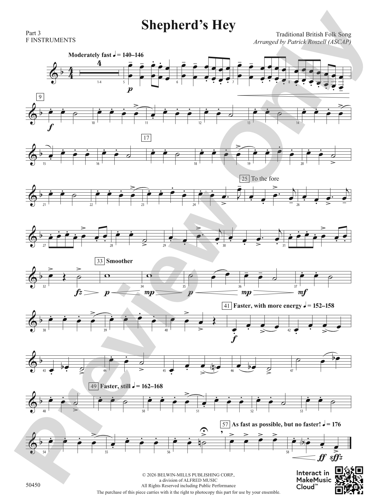 Shepherd's Hey: Part 3 - F Instruments