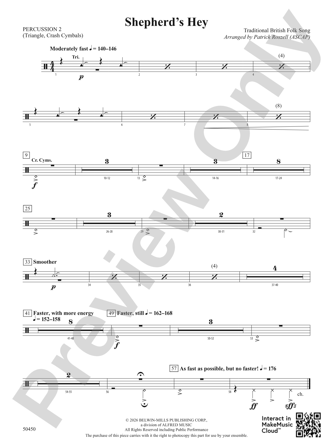 Shepherd's Hey: 2nd Percussion