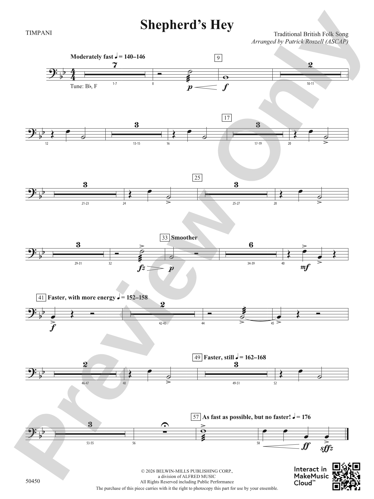 Shepherd's Hey: Timpani