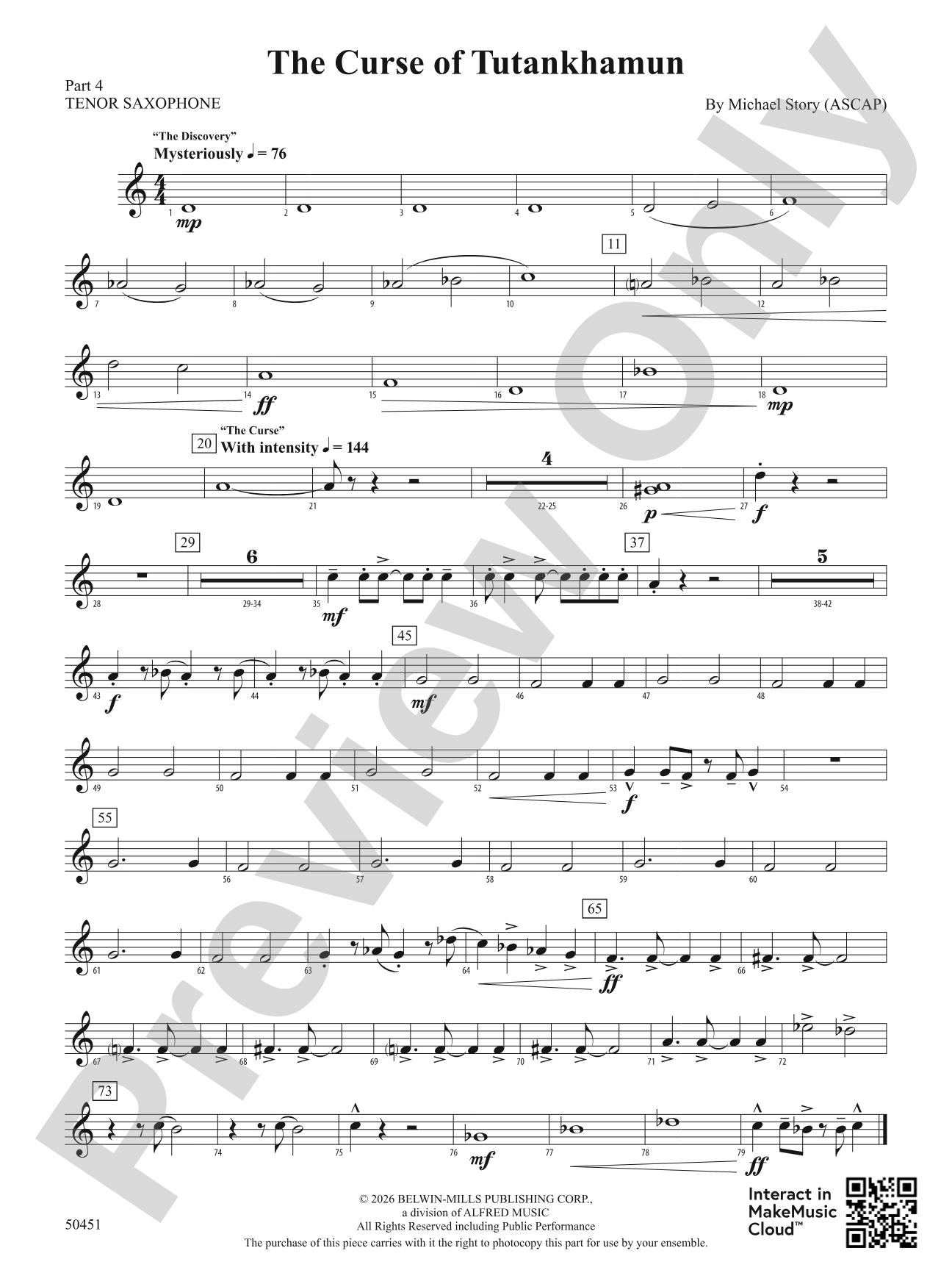 The Curse of Tutankhamun: Part 4 - Tenor Saxophone
