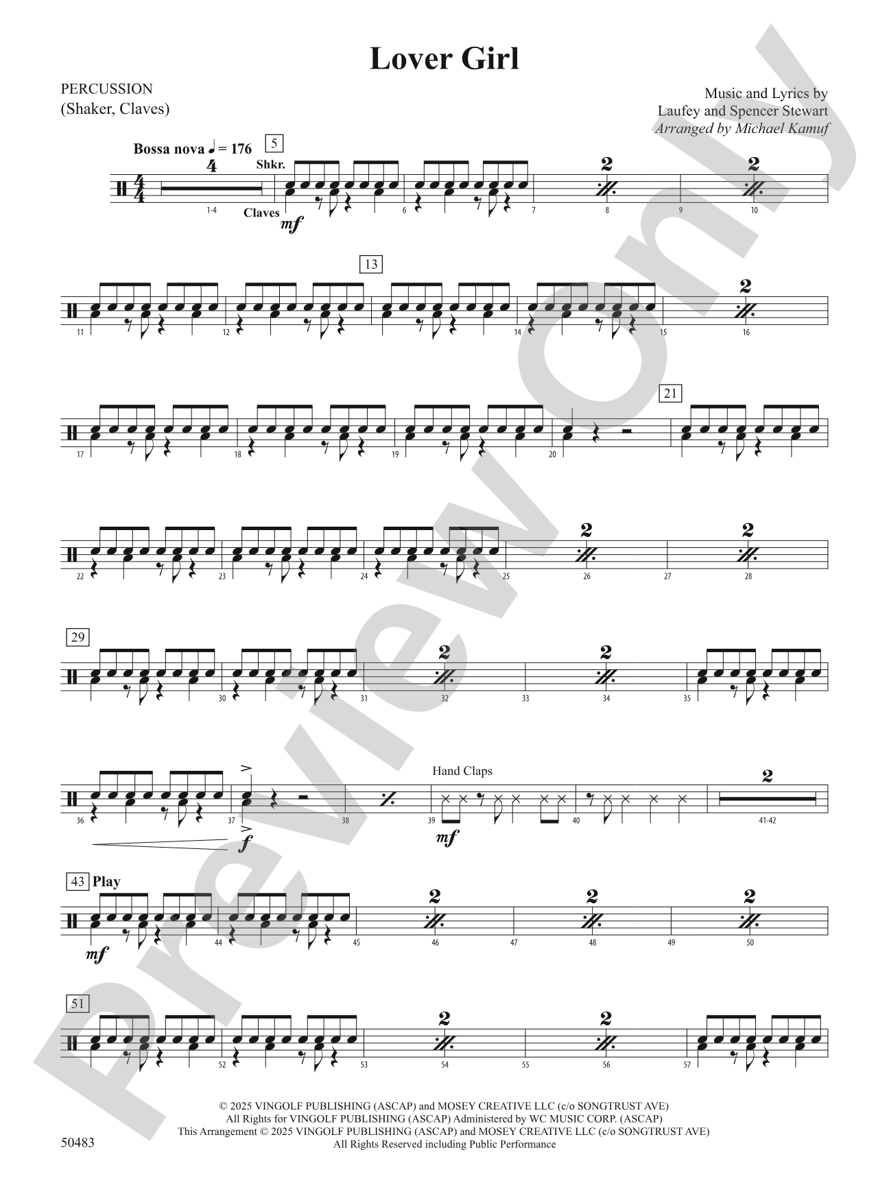 Lover Girl: 1st Percussion