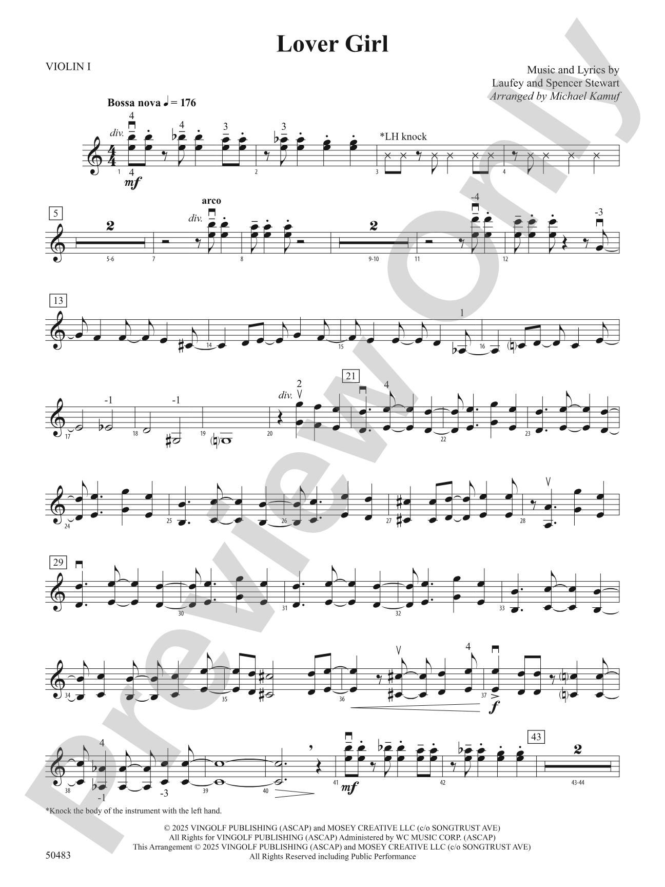 Lover Girl: 1st Violin