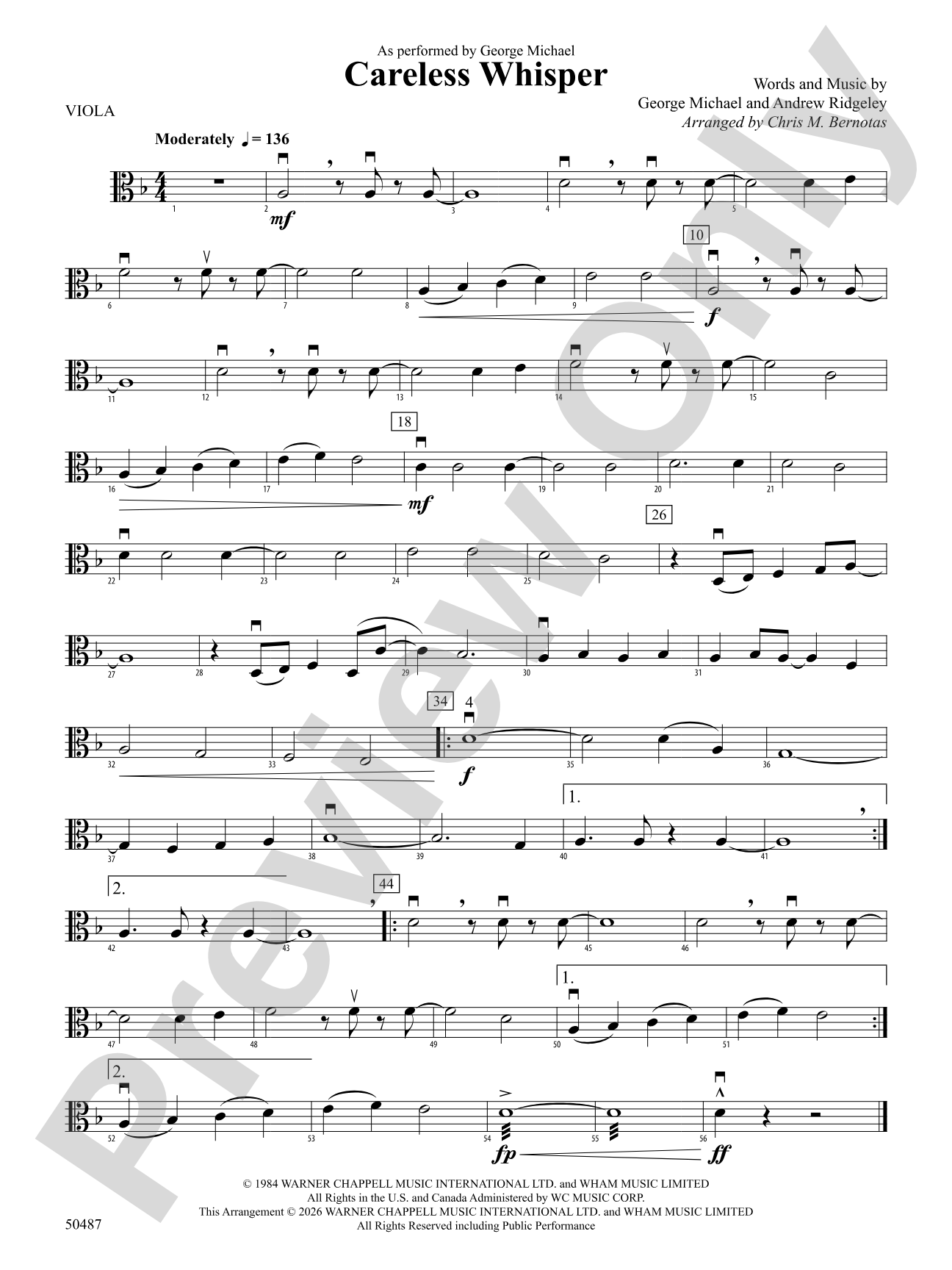 Careless Whisper: Viola