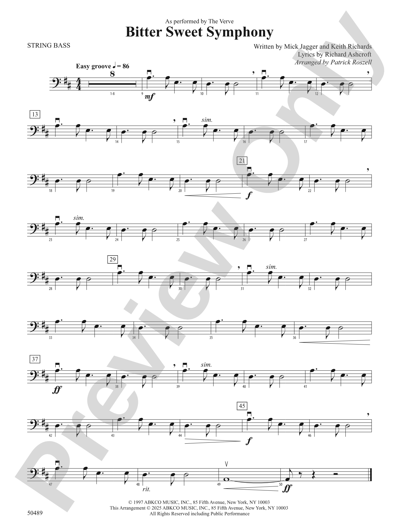 Bitter Sweet Symphony: String Bass