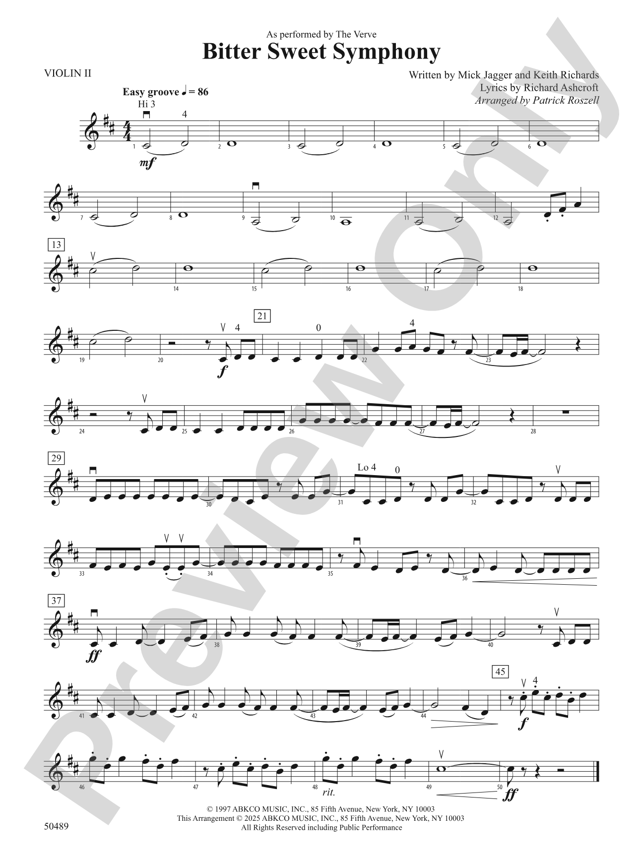Bitter Sweet Symphony: 2nd Violin