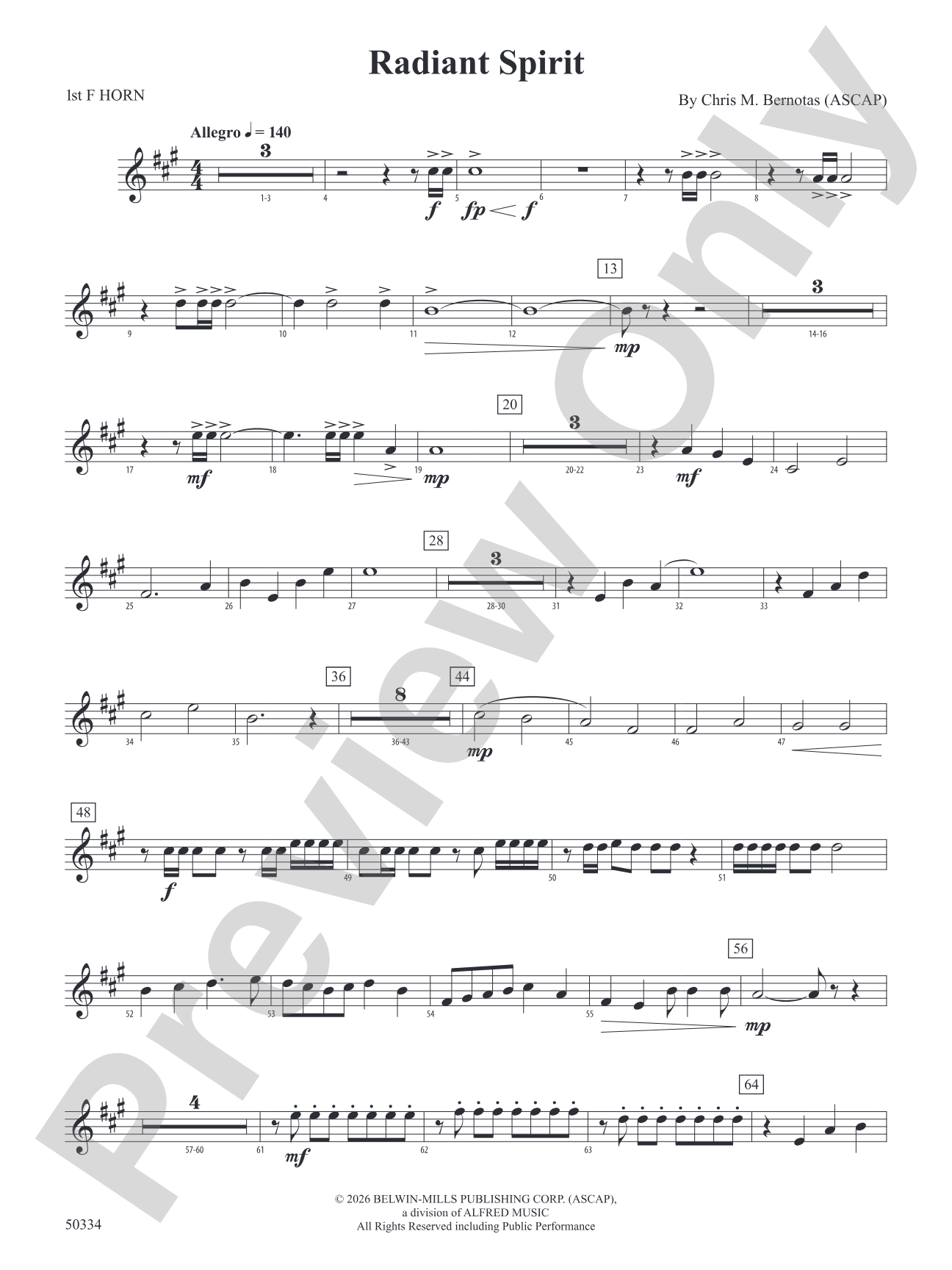 Radiant Spirit: 1st F Horn