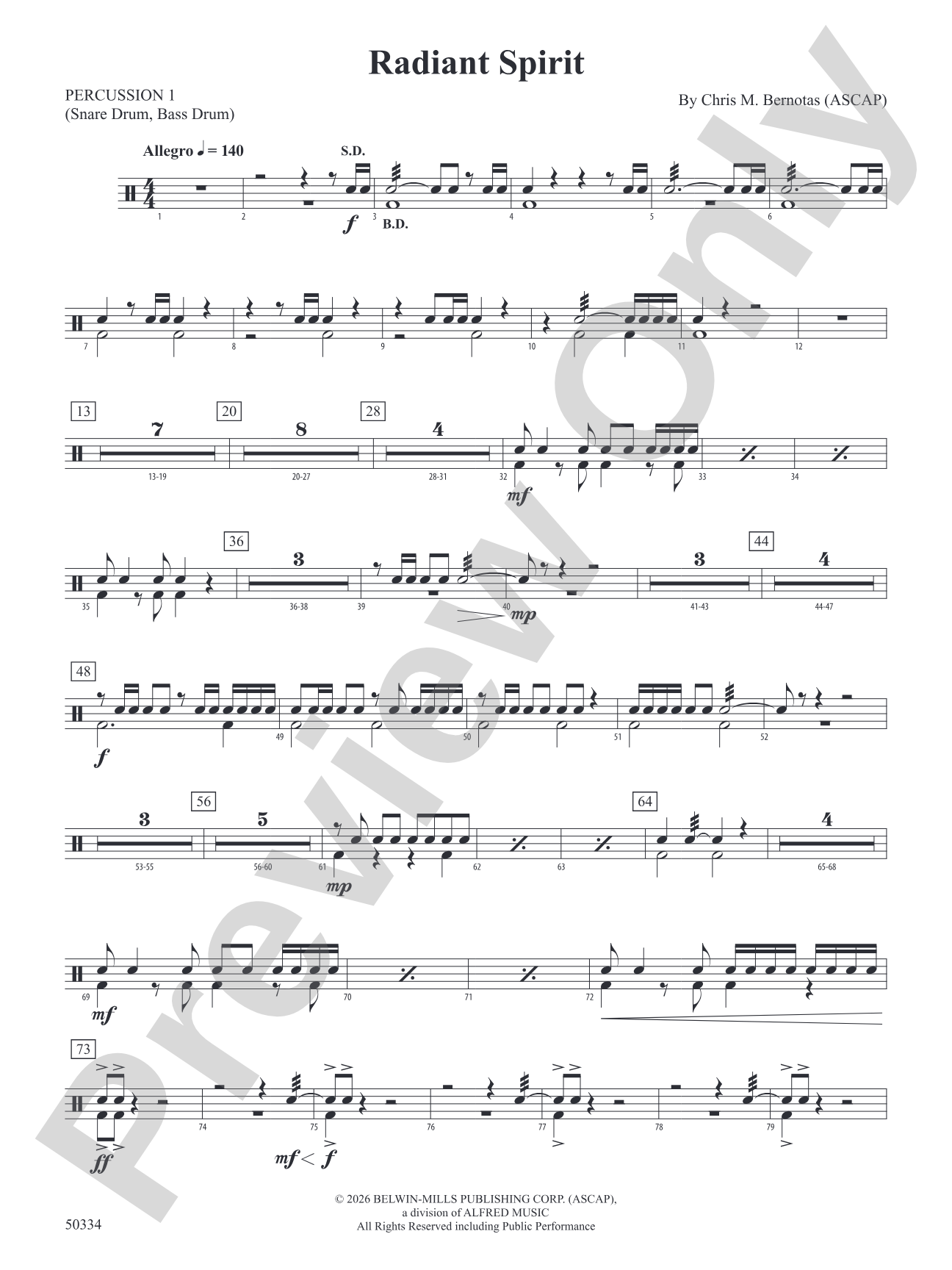 Radiant Spirit: 1st Percussion