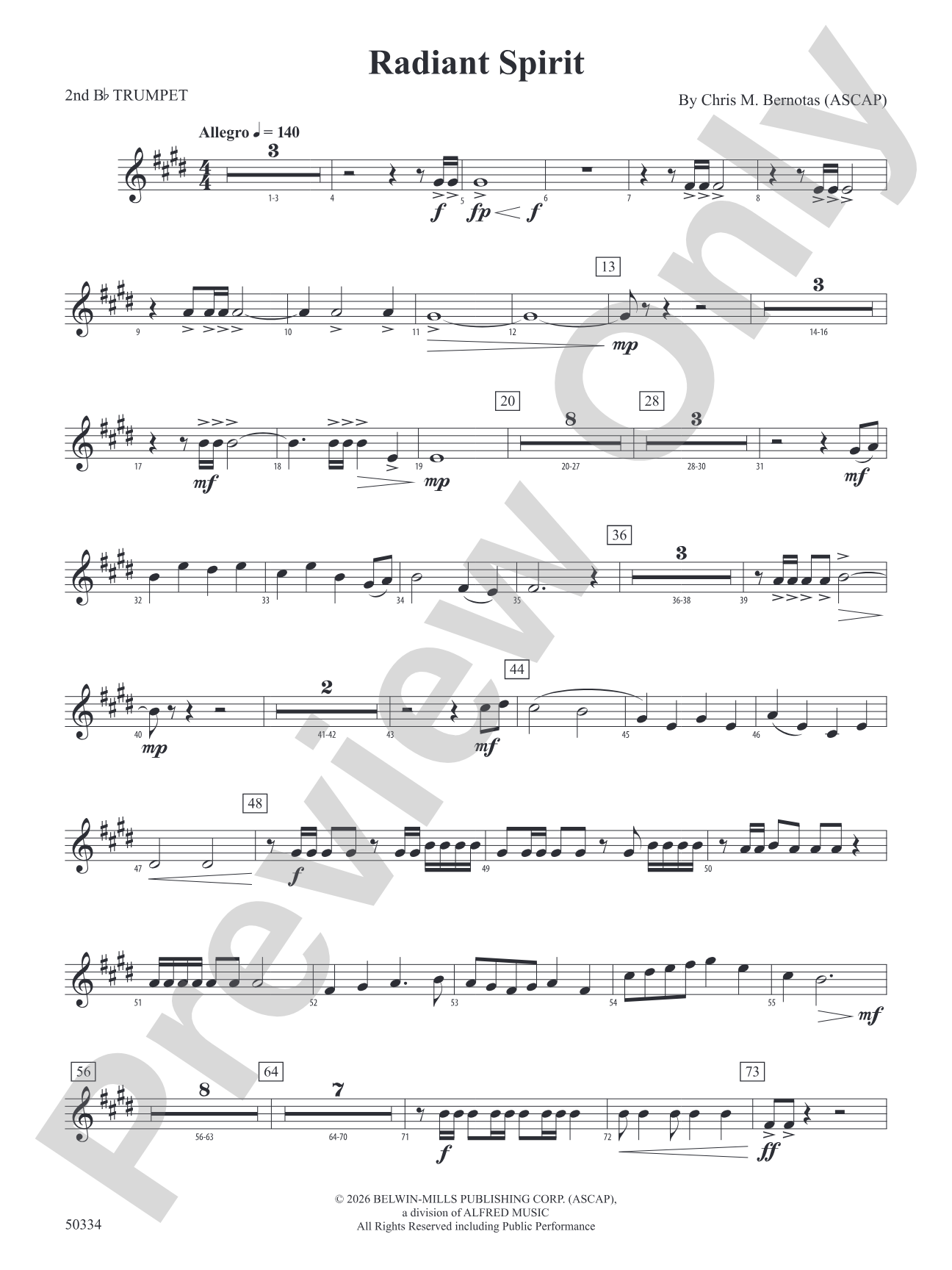 Radiant Spirit: 2nd B-flat Trumpet