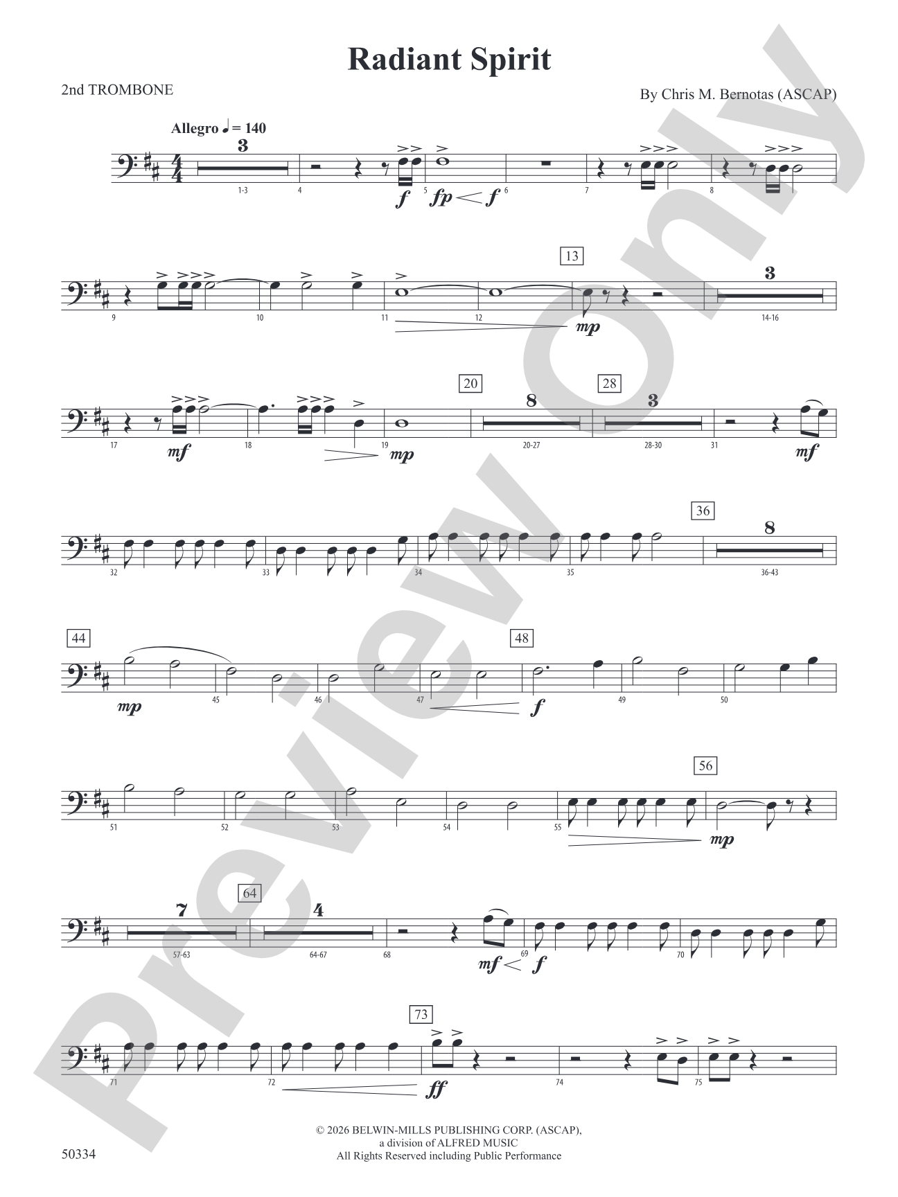 Radiant Spirit: 2nd Trombone