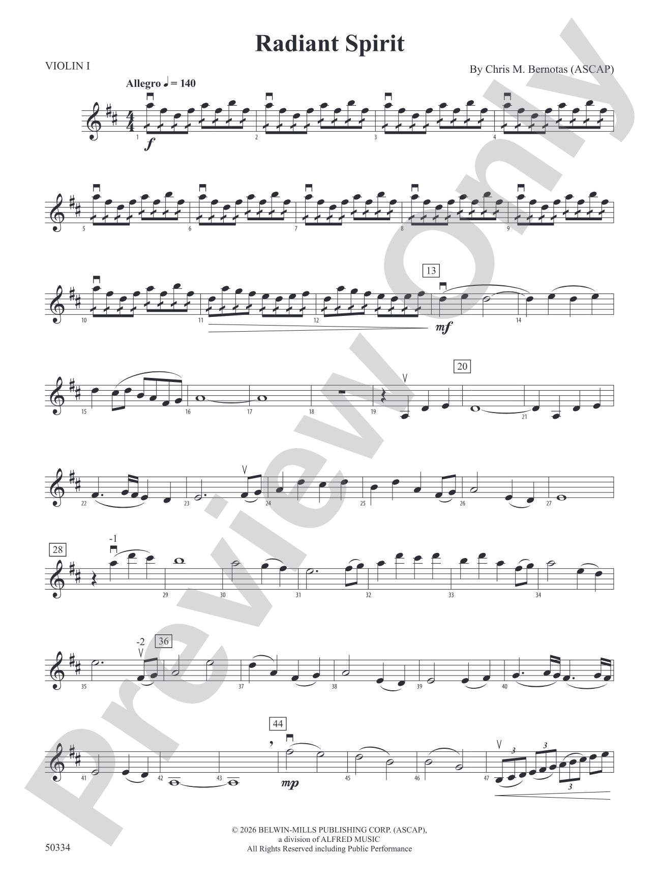Radiant Spirit: 1st Violin