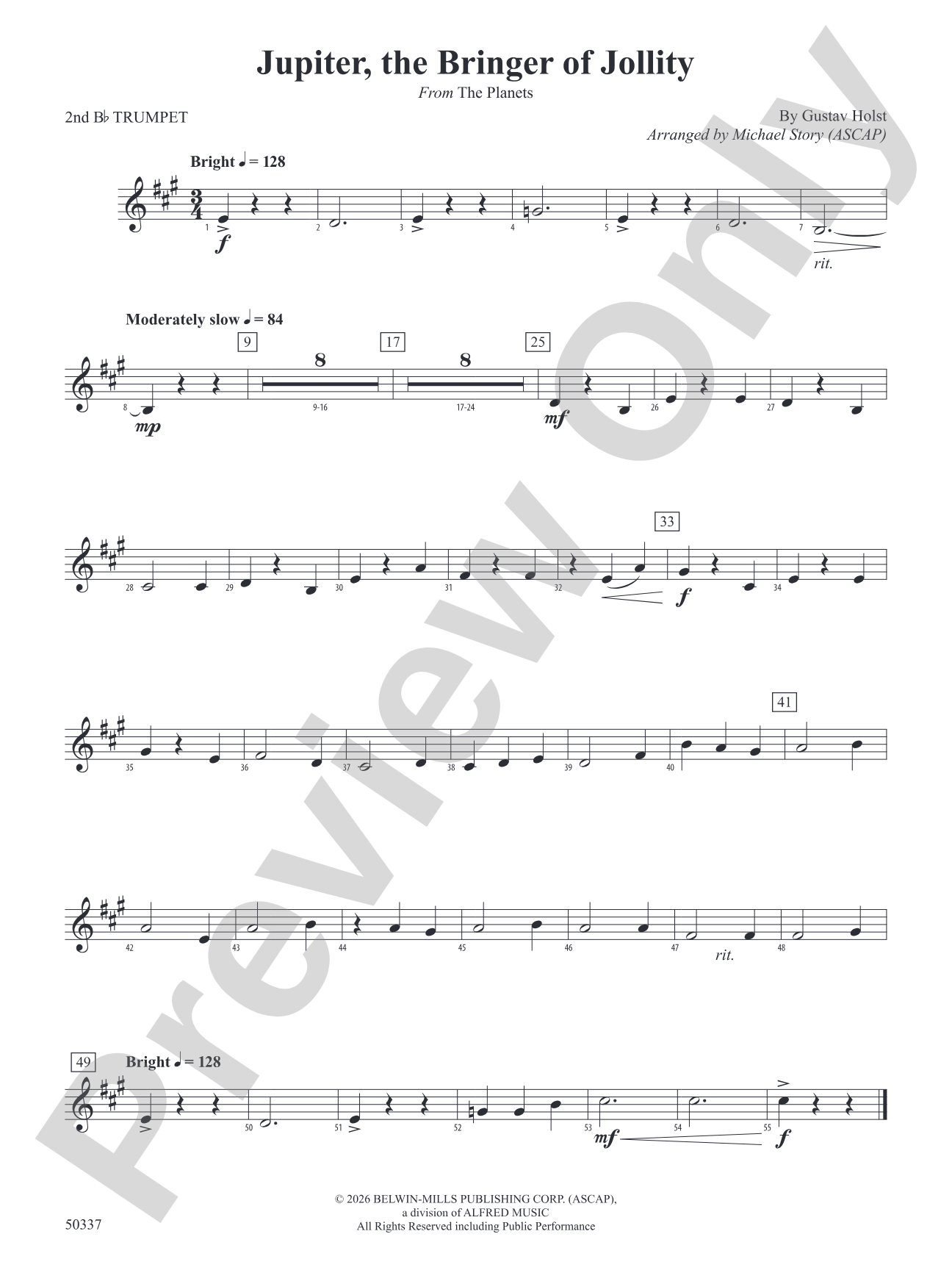 Jupiter, the Bringer of Jollity: 2nd B-flat Trumpet