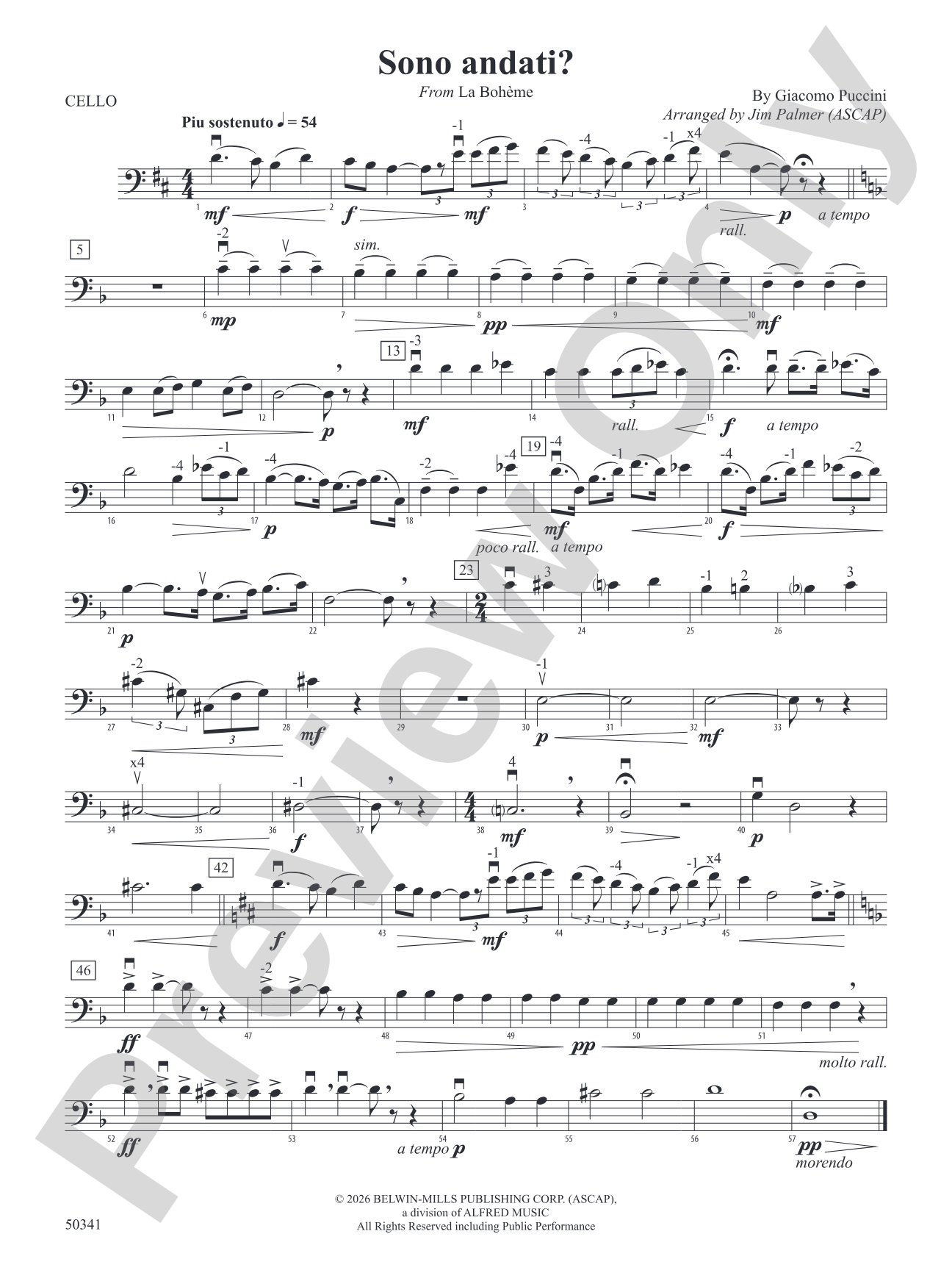 Sono andati?: Cello