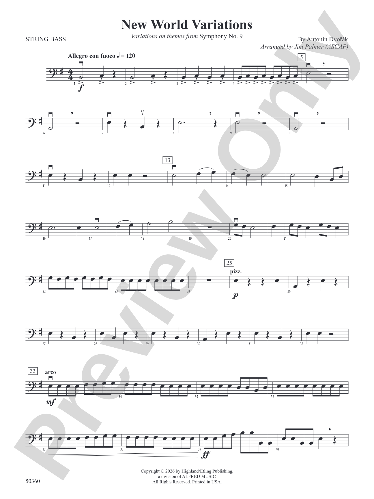 NEW WORLD VARIATIONS/SIS: String Bass