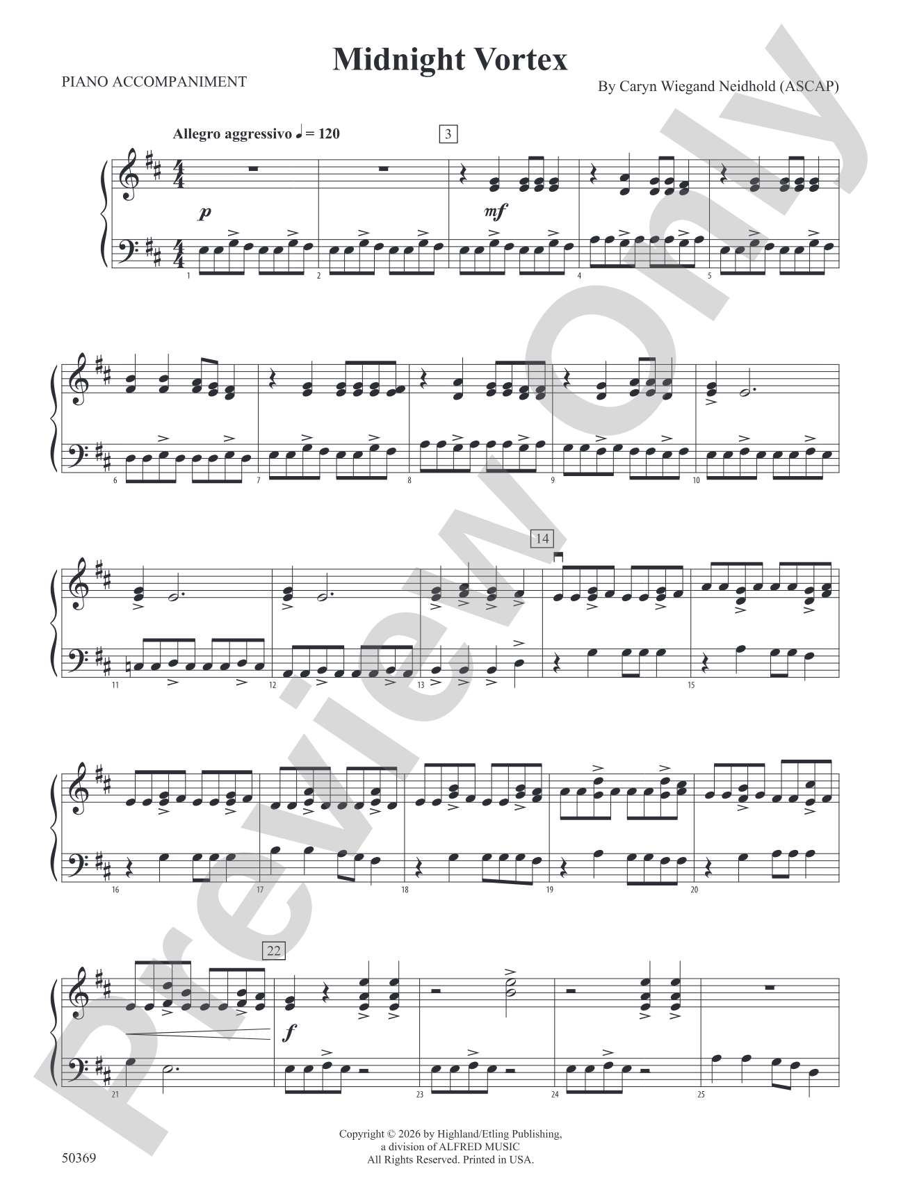 MIDNIGHT VORTEX/HSO: Piano Accompaniment