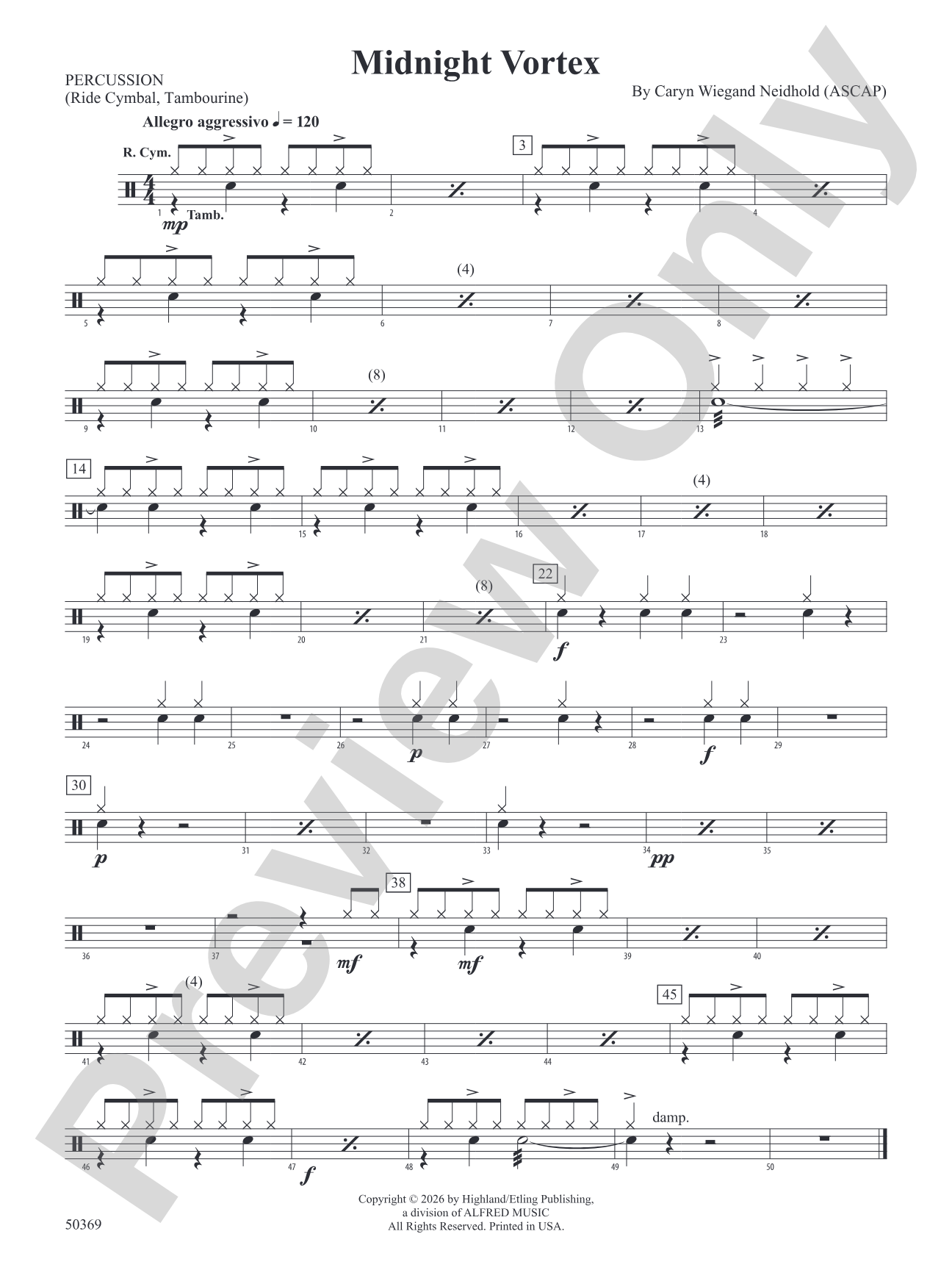 MIDNIGHT VORTEX/HSO: 1st Percussion