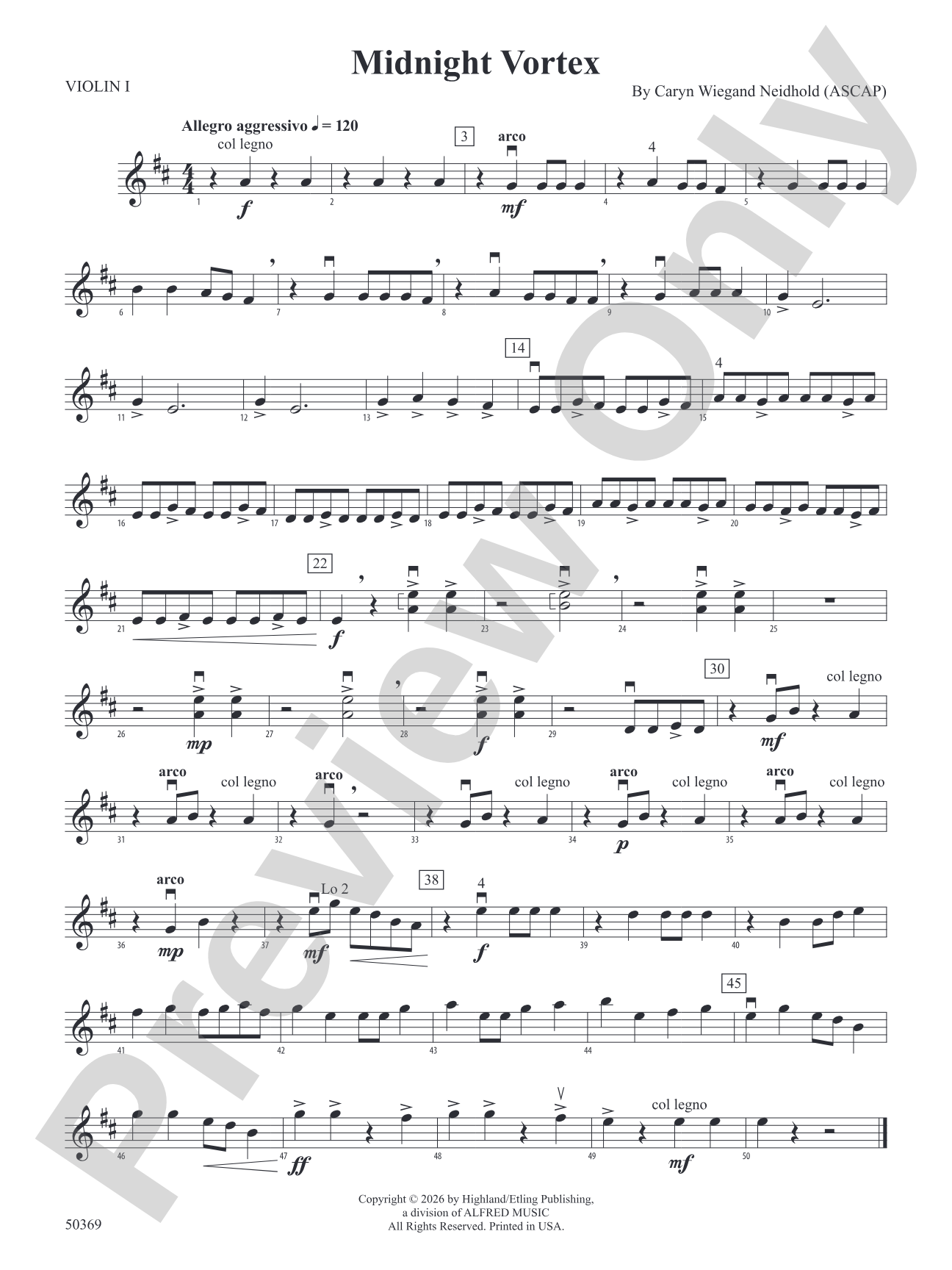 MIDNIGHT VORTEX/HSO: 1st Violin