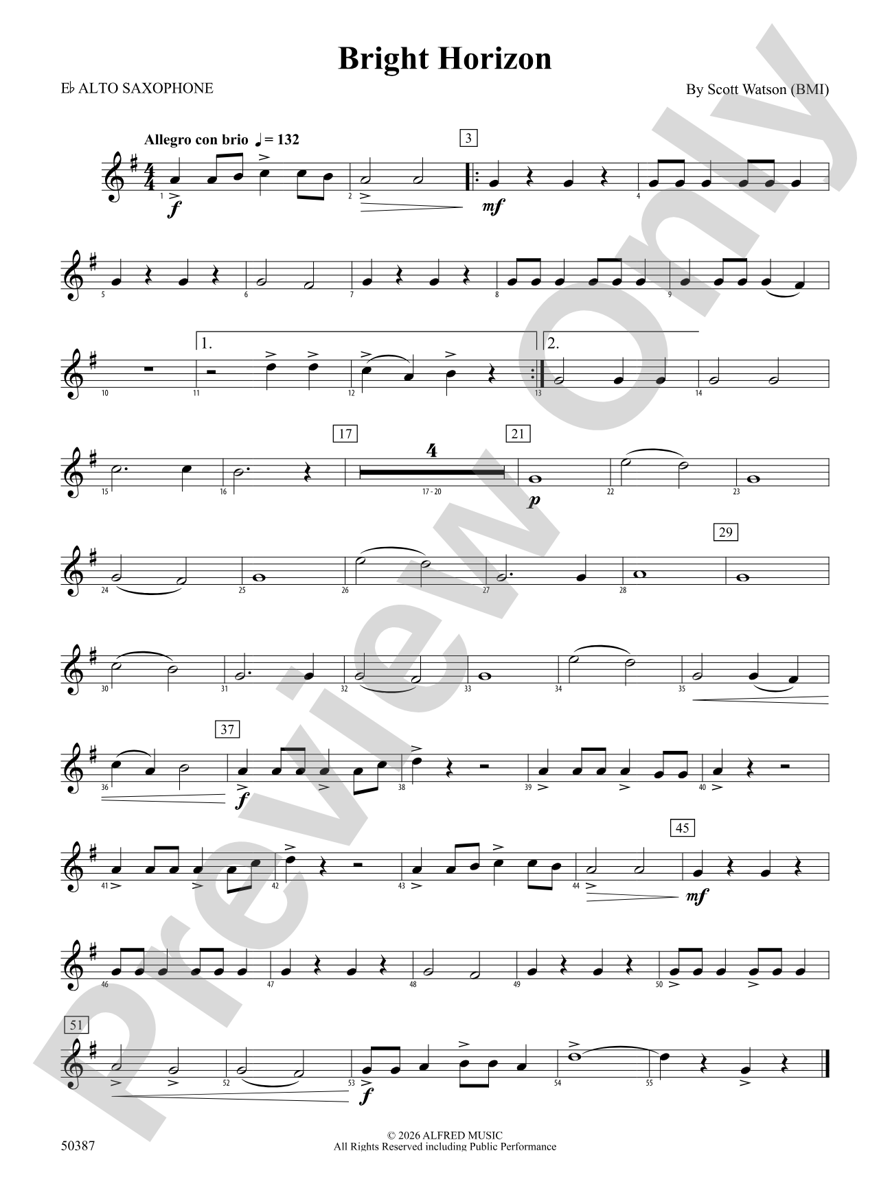 Bright Horizon: E-flat Alto Saxophone