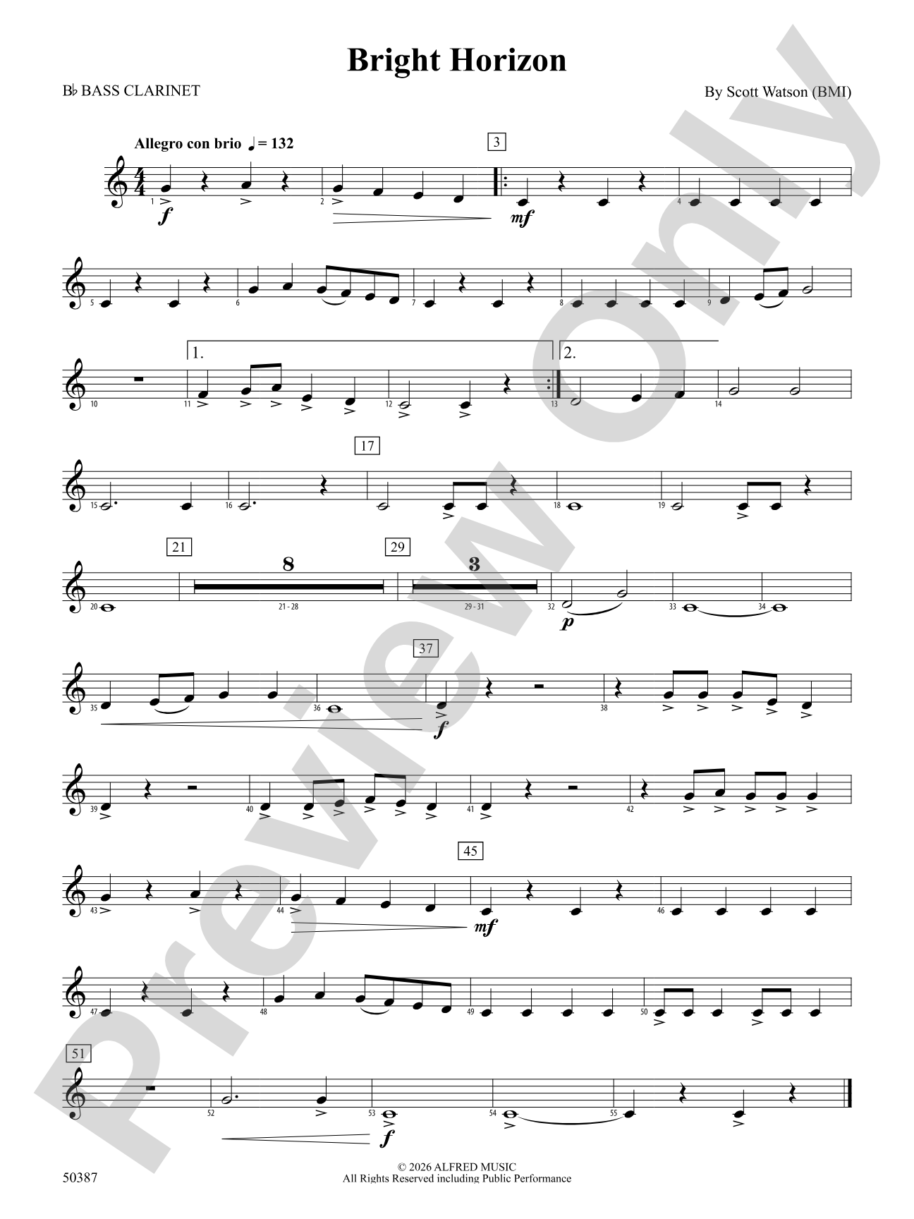 Bright Horizon: B-flat Bass Clarinet