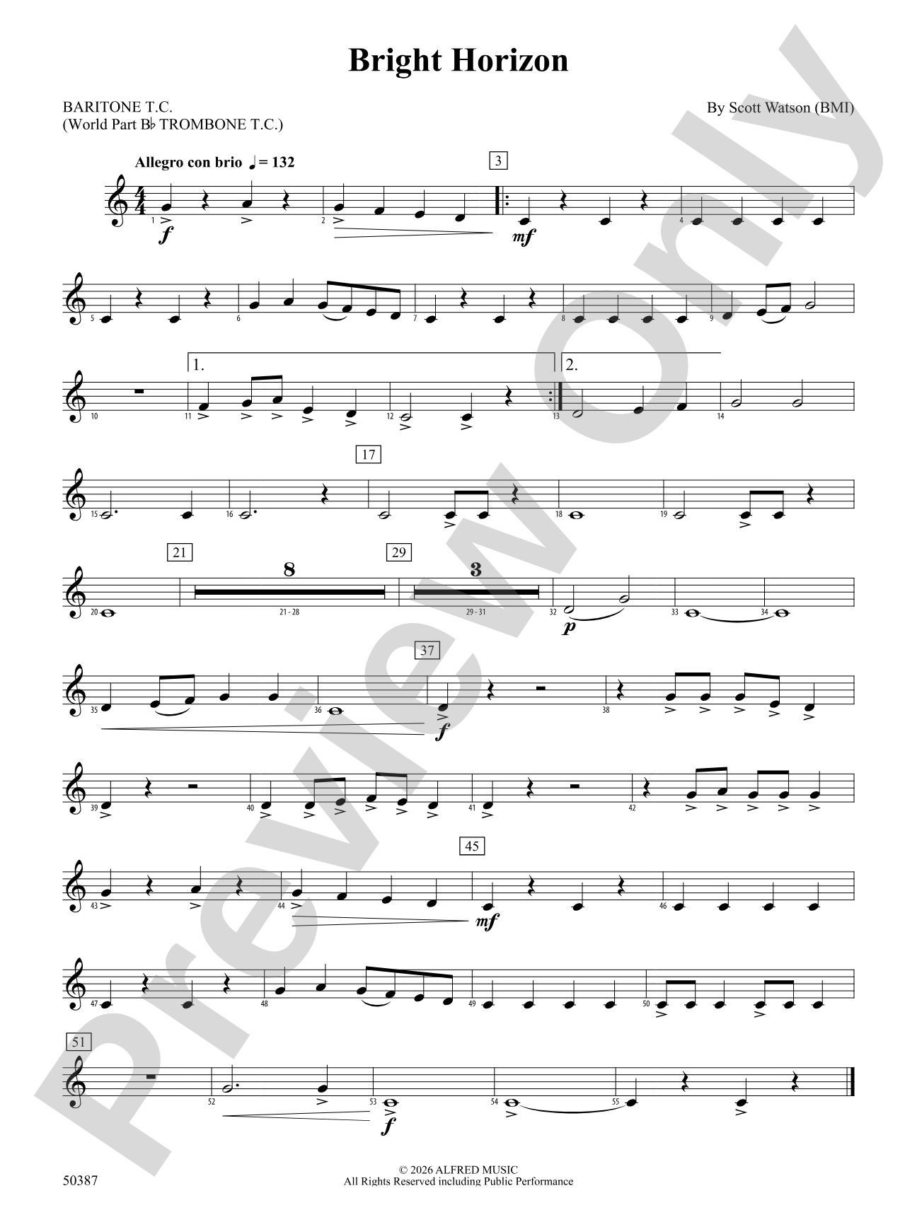 Bright Horizon: Baritone T.C.
