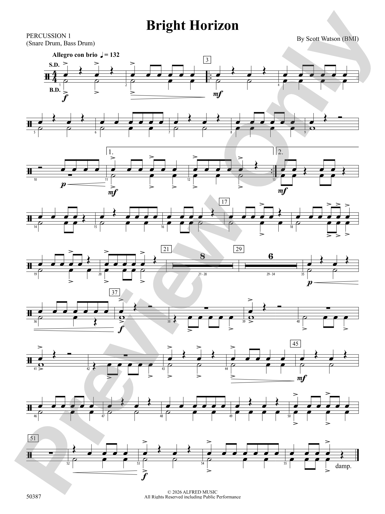 Bright Horizon: 1st Percussion