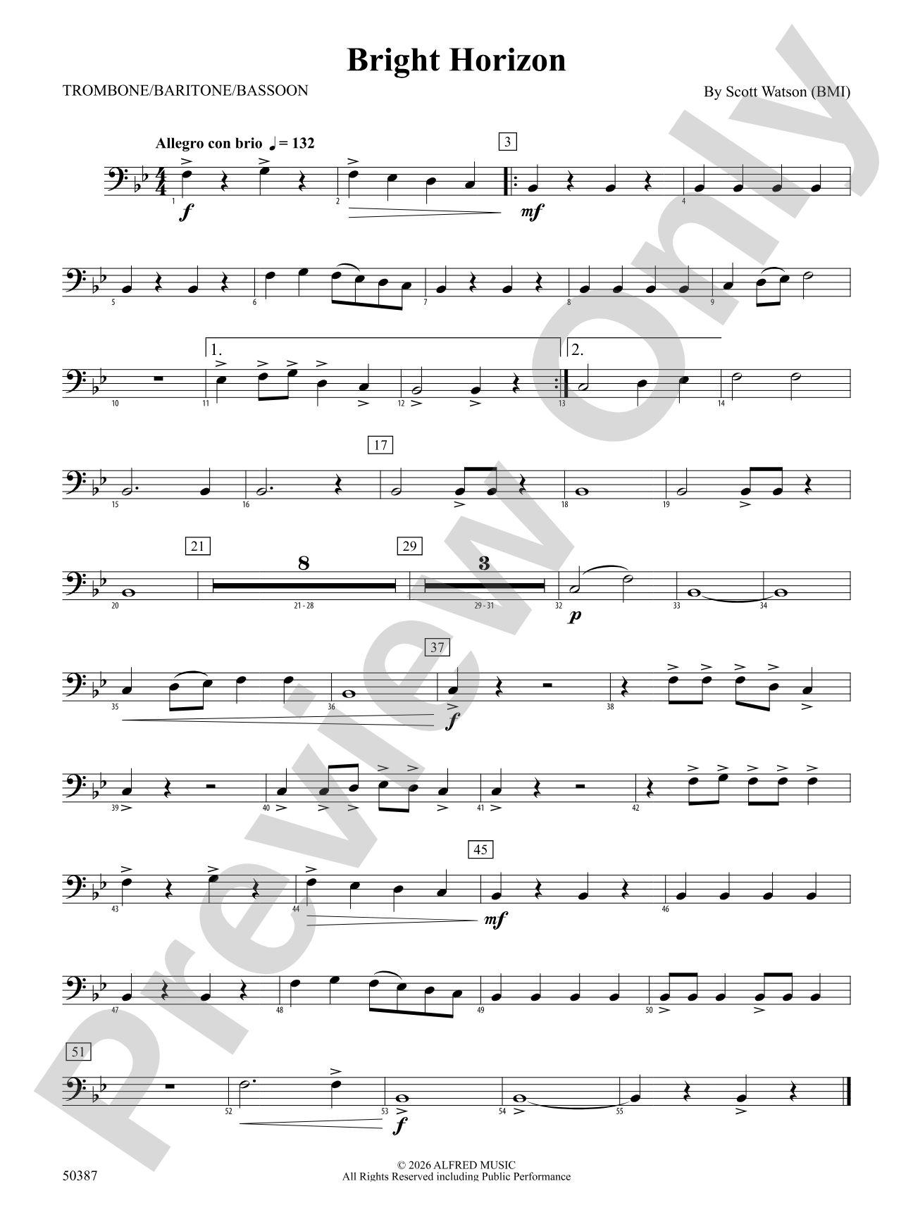 Bright Horizon: 1st Trombone