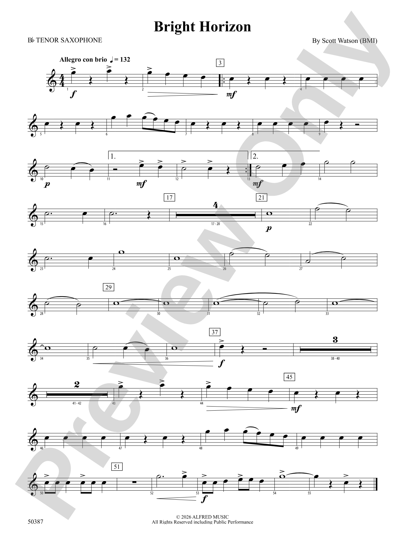 Bright Horizon: B-flat Tenor Saxophone