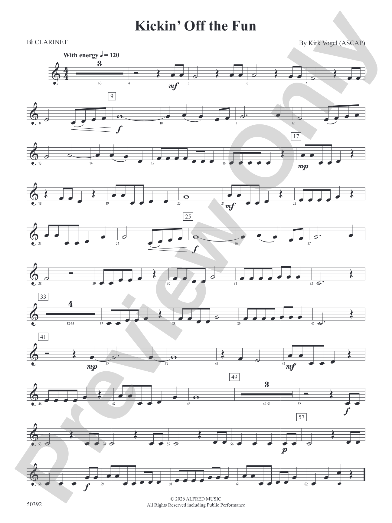 Kickin' Off the Fun: 1st B-flat Clarinet