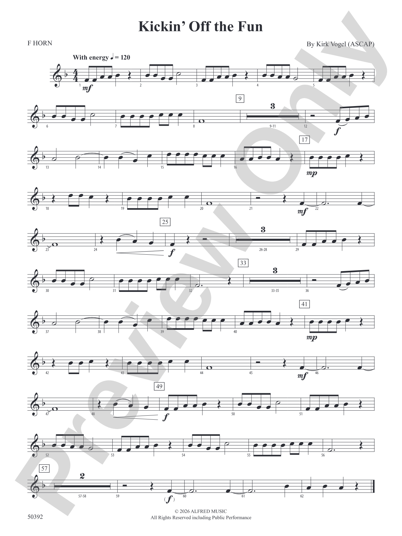 Kickin' Off the Fun: 1st F Horn
