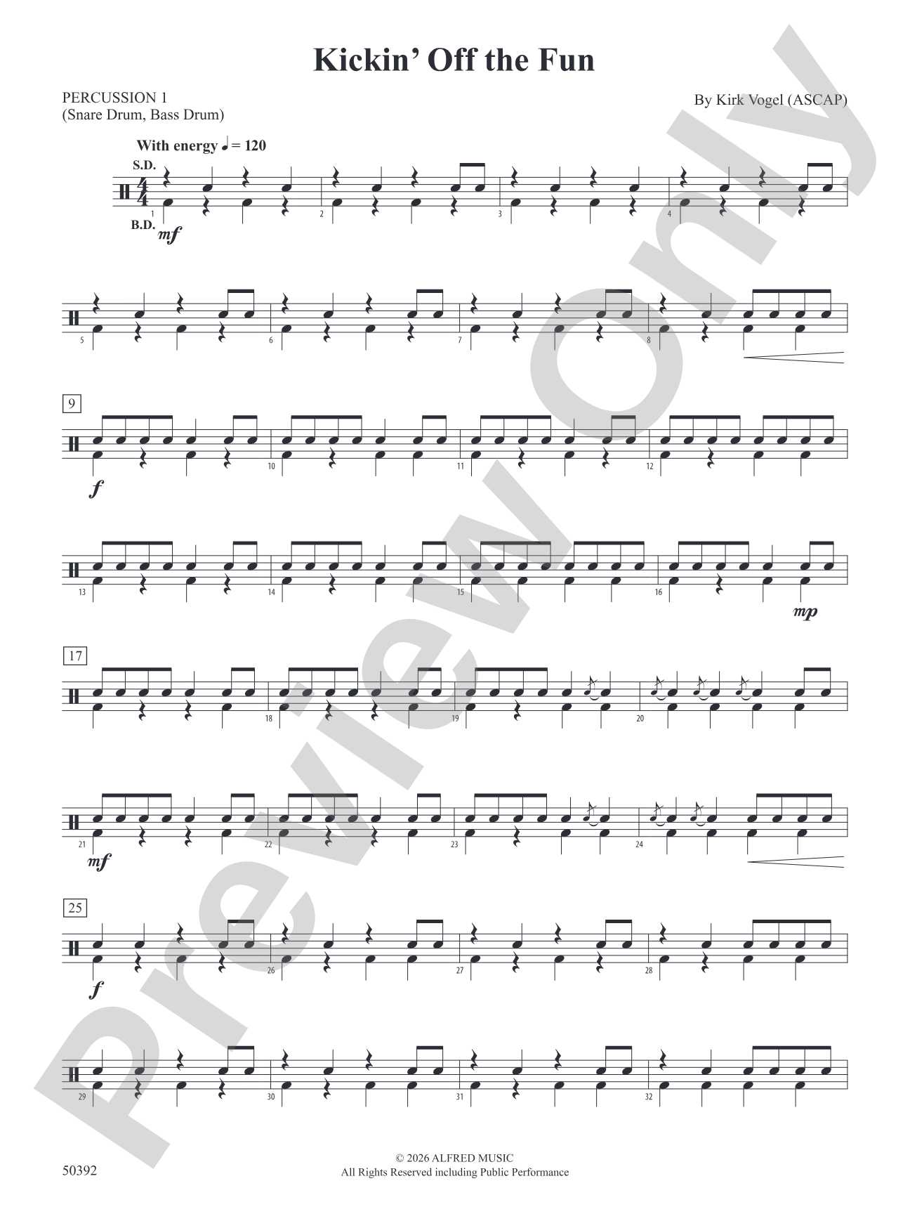 Kickin' Off the Fun: 1st Percussion
