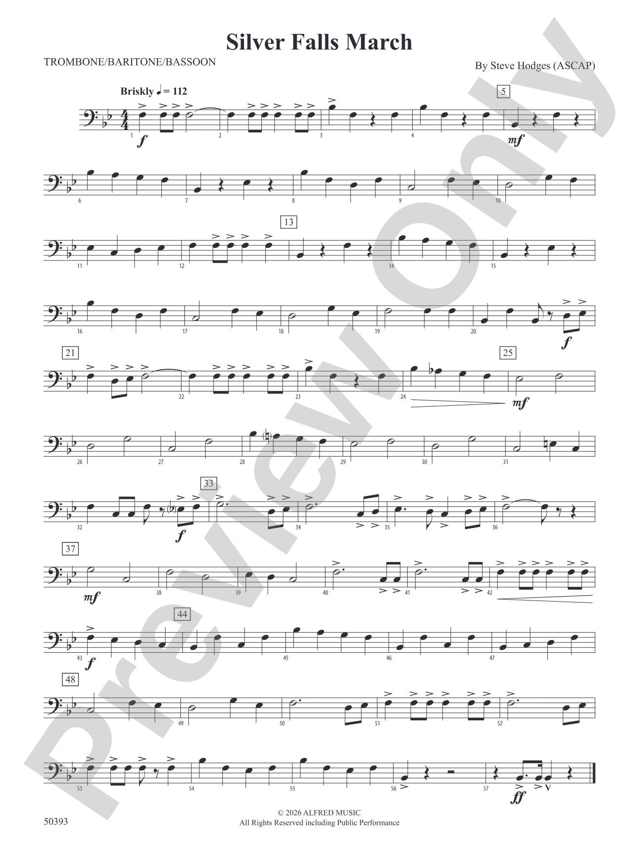 Silver Falls March: 1st Trombone