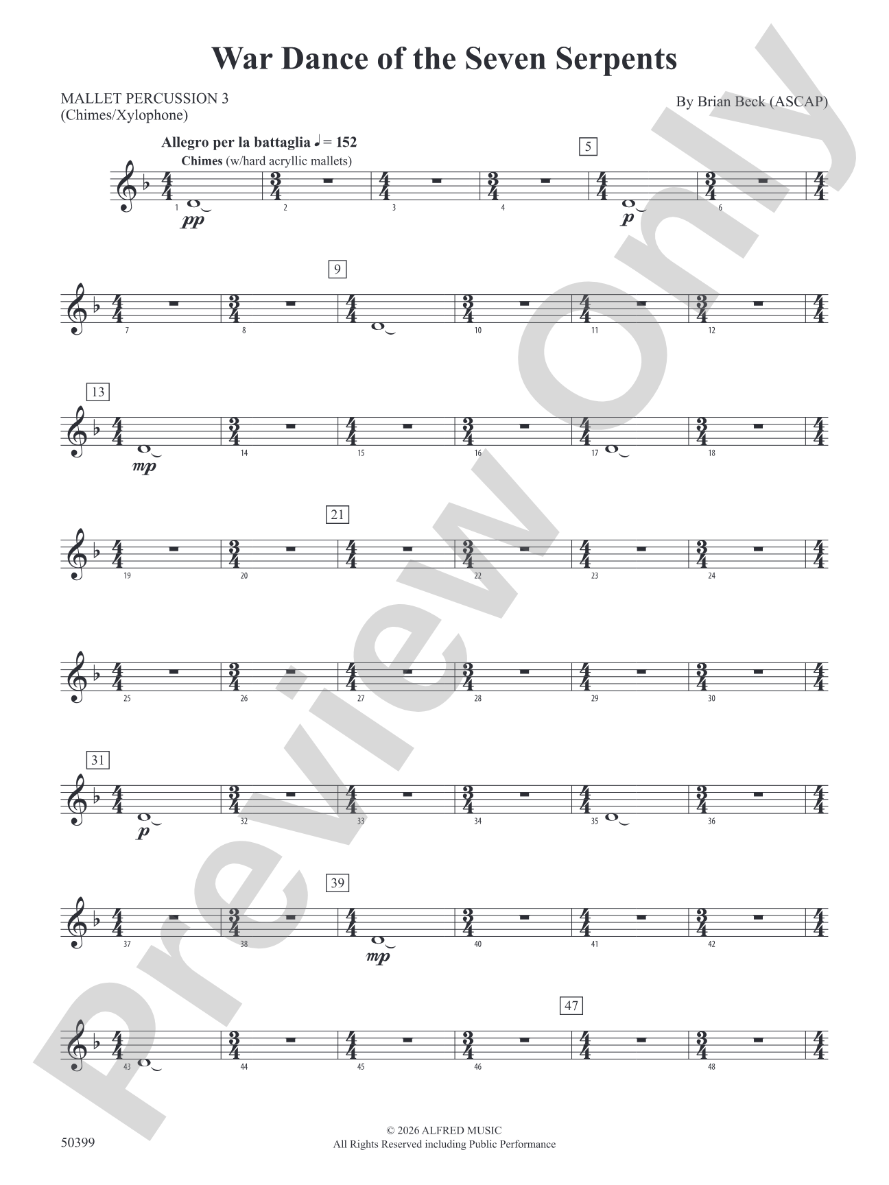WAR DANCE OF SEVEN SERPENTS/DB: 3rd Mallet Percussion
