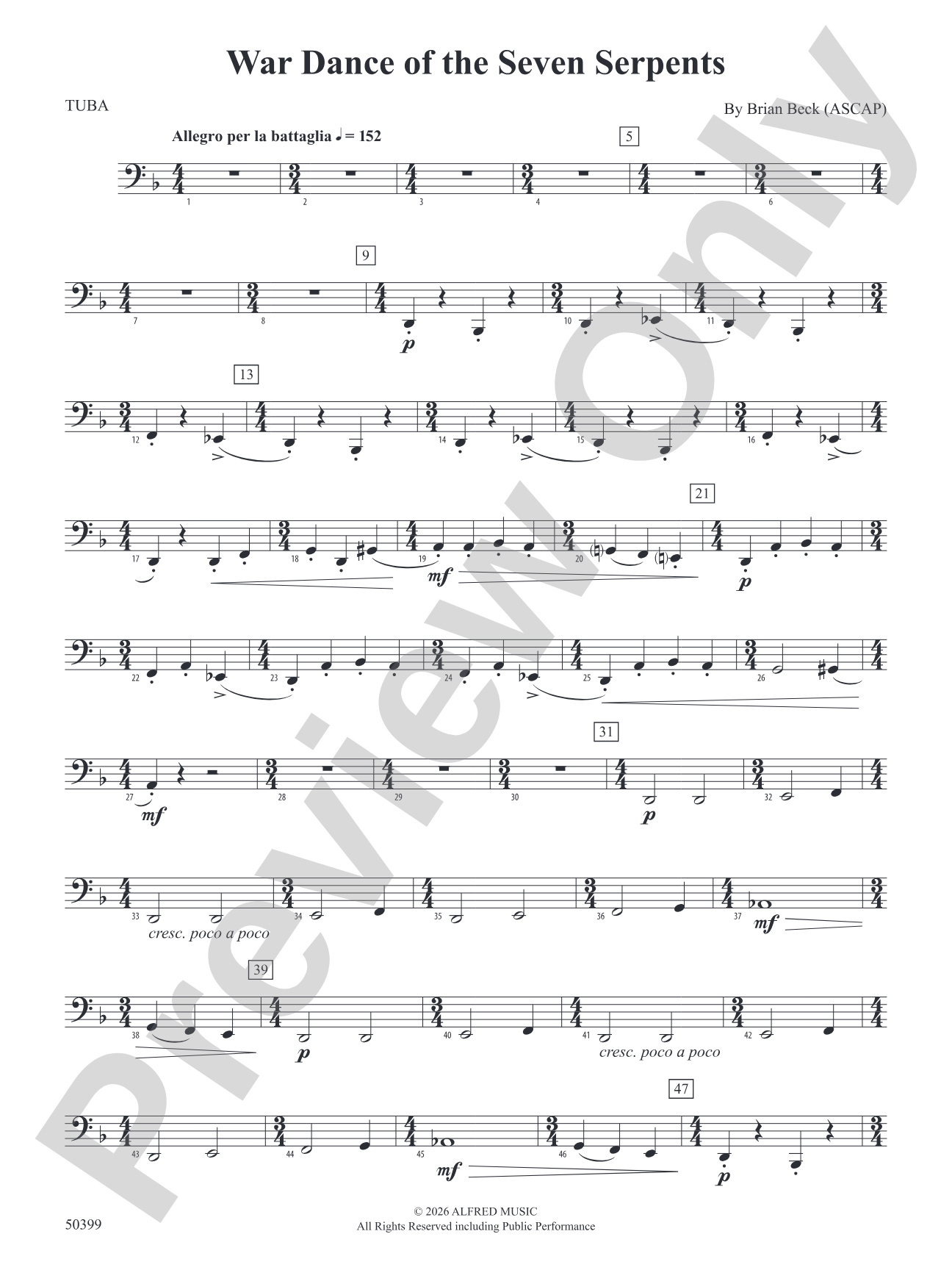 WAR DANCE OF SEVEN SERPENTS/DB: Tuba