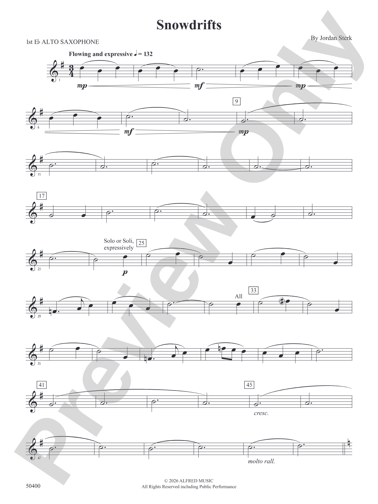 SNOWDRIFTS/YS: E-flat Alto Saxophone