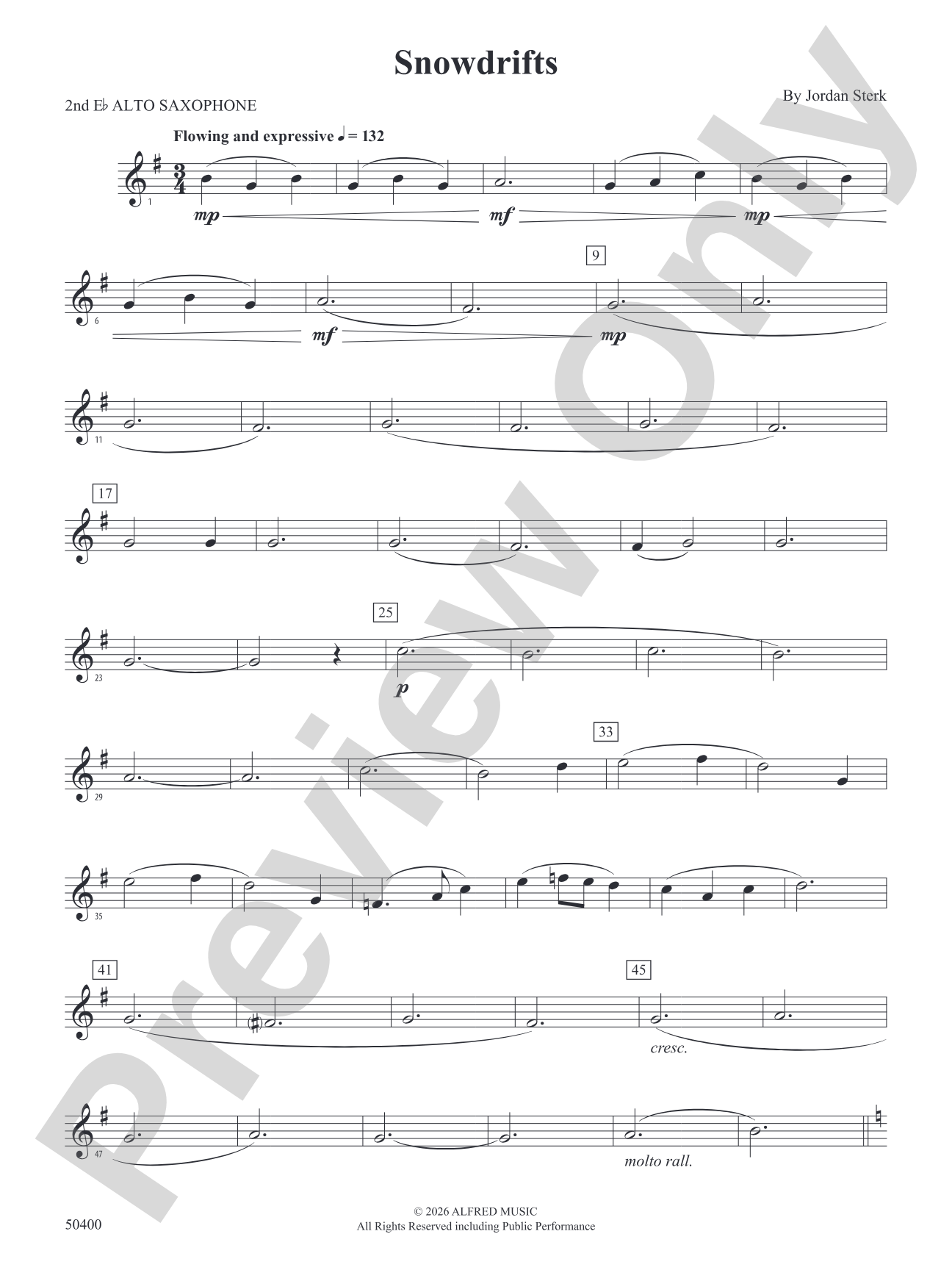 SNOWDRIFTS/YS: 2nd E-flat Alto Saxophone